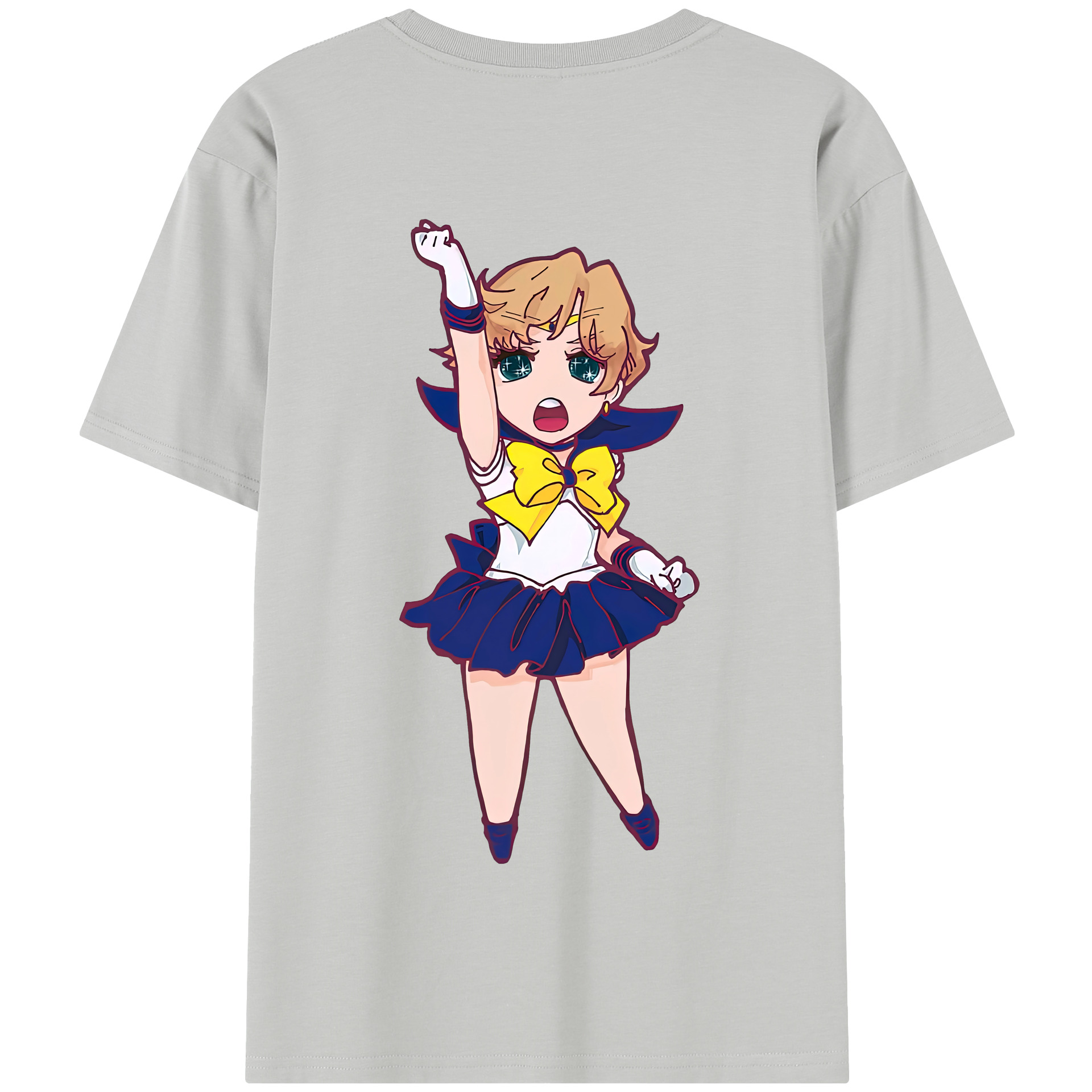 （画像用） 美少女戦士セーラームーン 天王はるか Sailor Moon Tenoh Haruka 綿100％半袖Tシャツ（背面プリント）