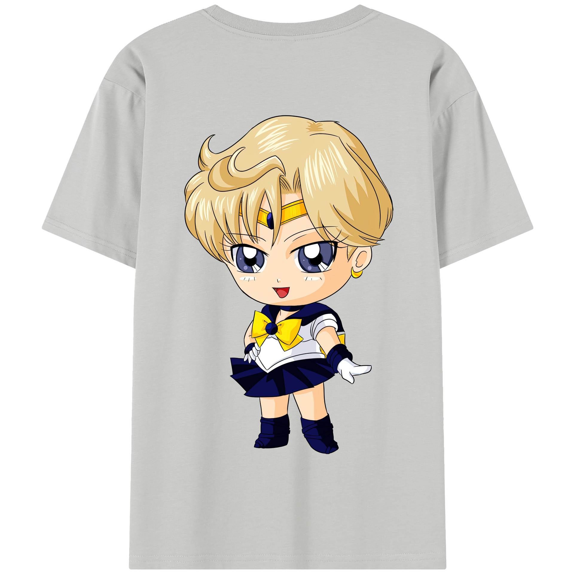（画像用） 美少女戦士セーラームーン 天王はるか Sailor Moon Tenoh Haruka 綿100％半袖Tシャツ（背面プリント）