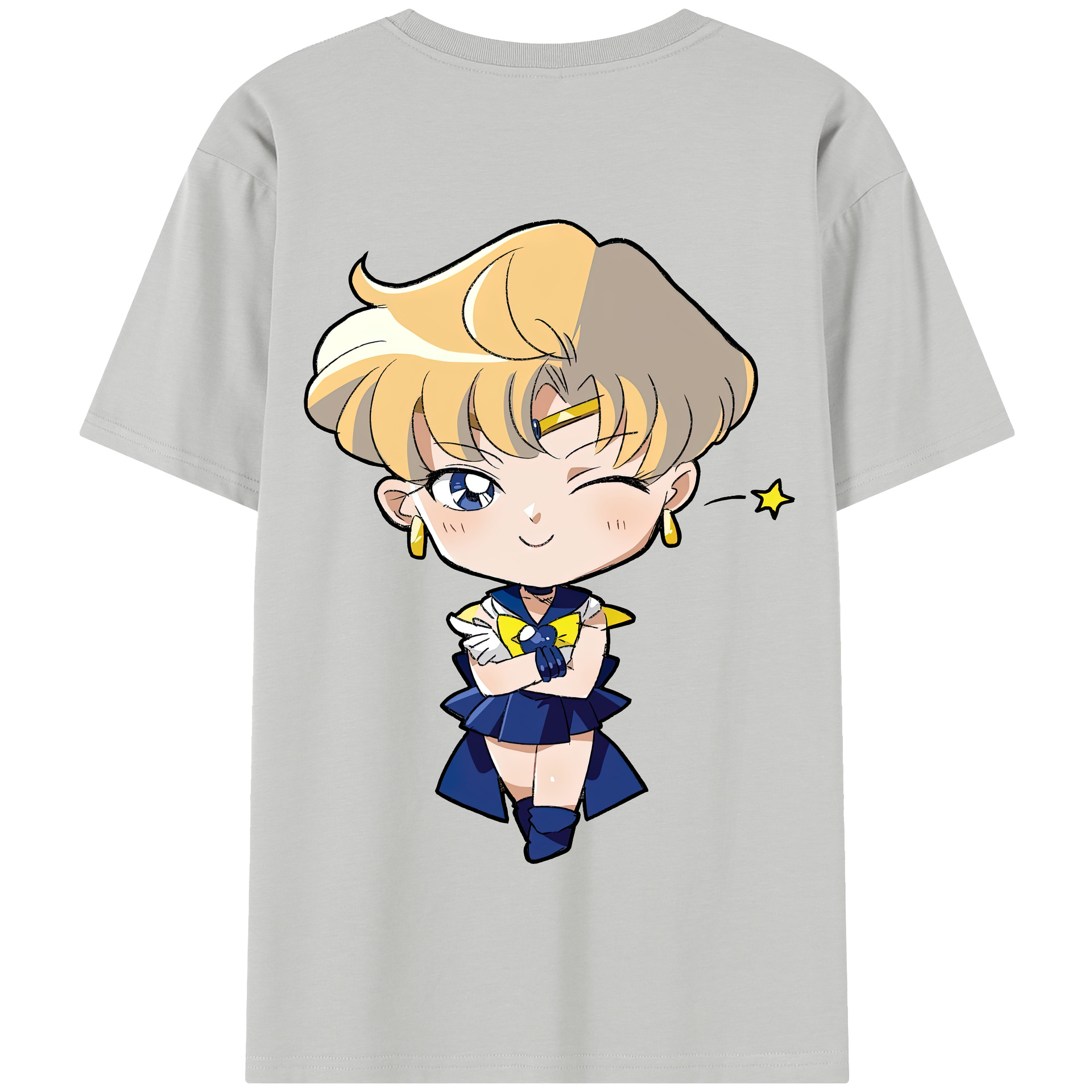 （画像用） 美少女戦士セーラームーン 天王はるか Sailor Moon Tenoh Haruka 綿100％半袖Tシャツ（背面プリント）