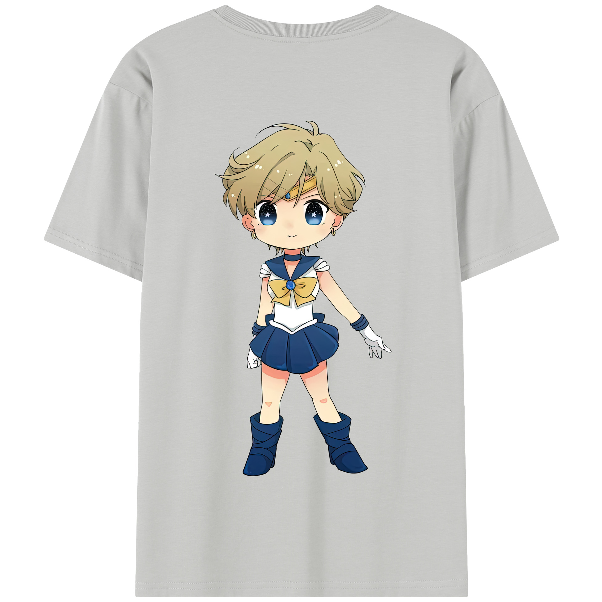 （画像用） 美少女戦士セーラームーン 天王はるか Sailor Moon Tenoh Haruka 綿100％半袖Tシャツ（背面プリント）