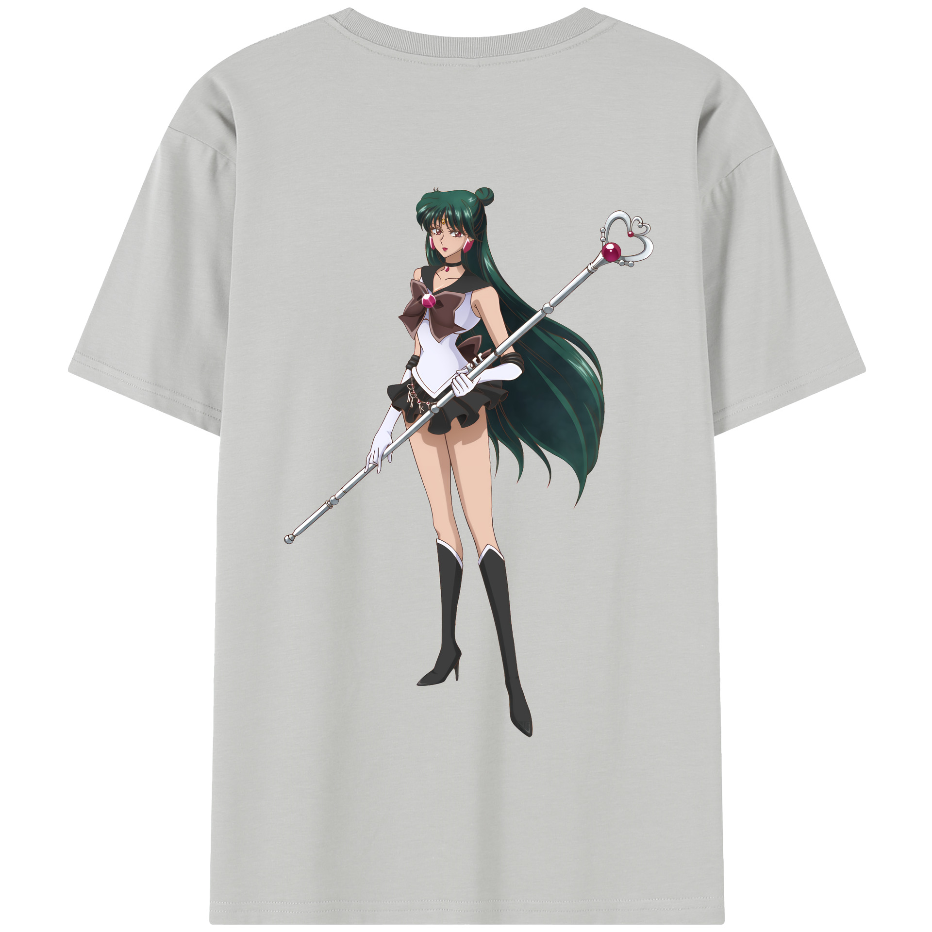 （画像用） 美少女戦士セーラームーン 冥王せつな Sailor Moon Meiou Setsuna 綿100％半袖Tシャツ（背面プリント）