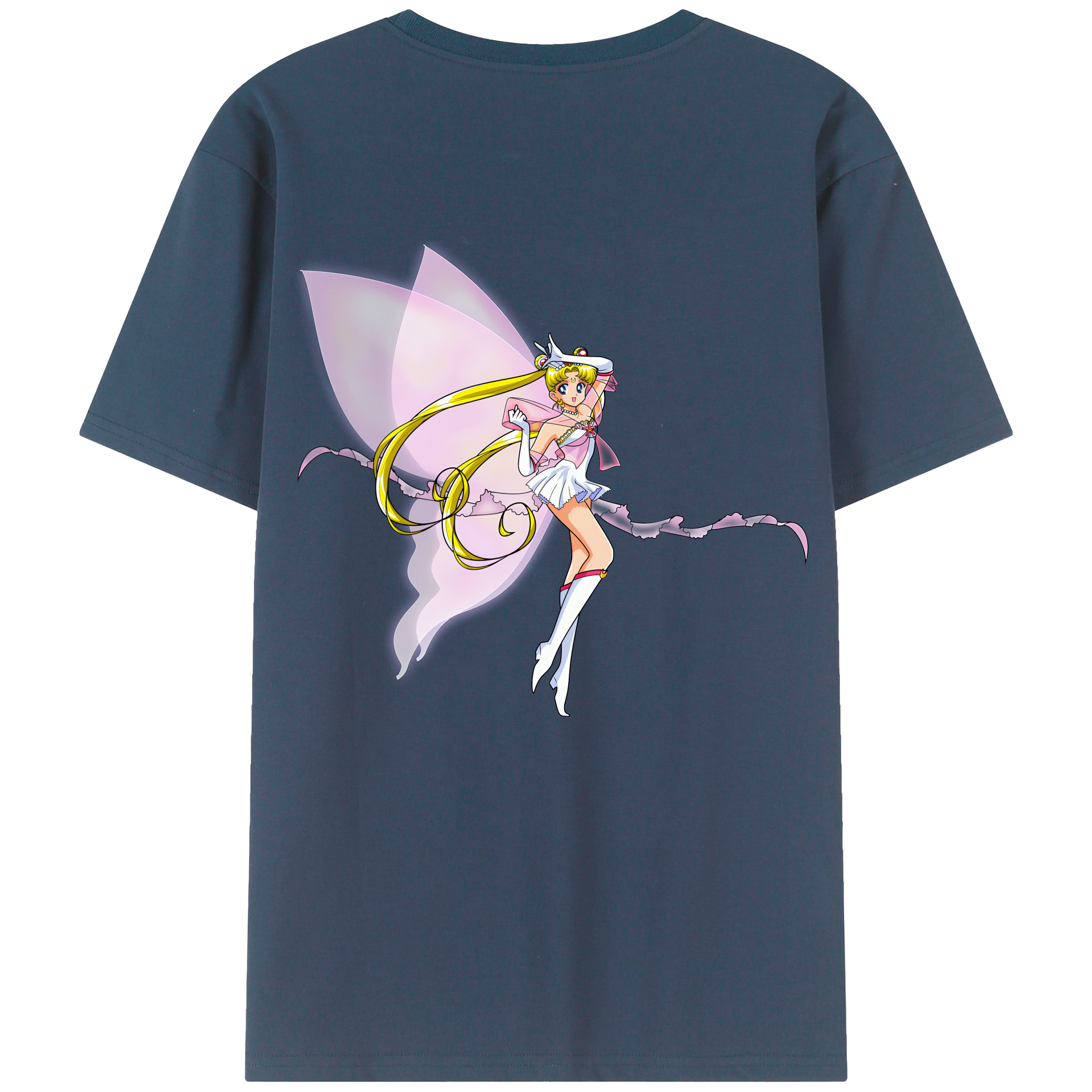 （画像用） 美少女戦士セーラームーン 月野 うさぎ つきの うさぎ Sailor Moon Tsukino Usagi 綿100％半袖Tシャツ（背面プリント）