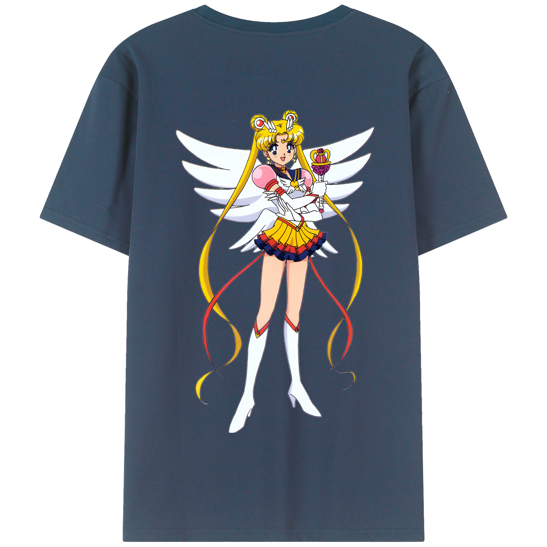 （画像用） 美少女戦士セーラームーン 月野 うさぎ つきの うさぎ Sailor Moon Tsukino Usagi 綿100％半袖Tシャツ（背面プリント）