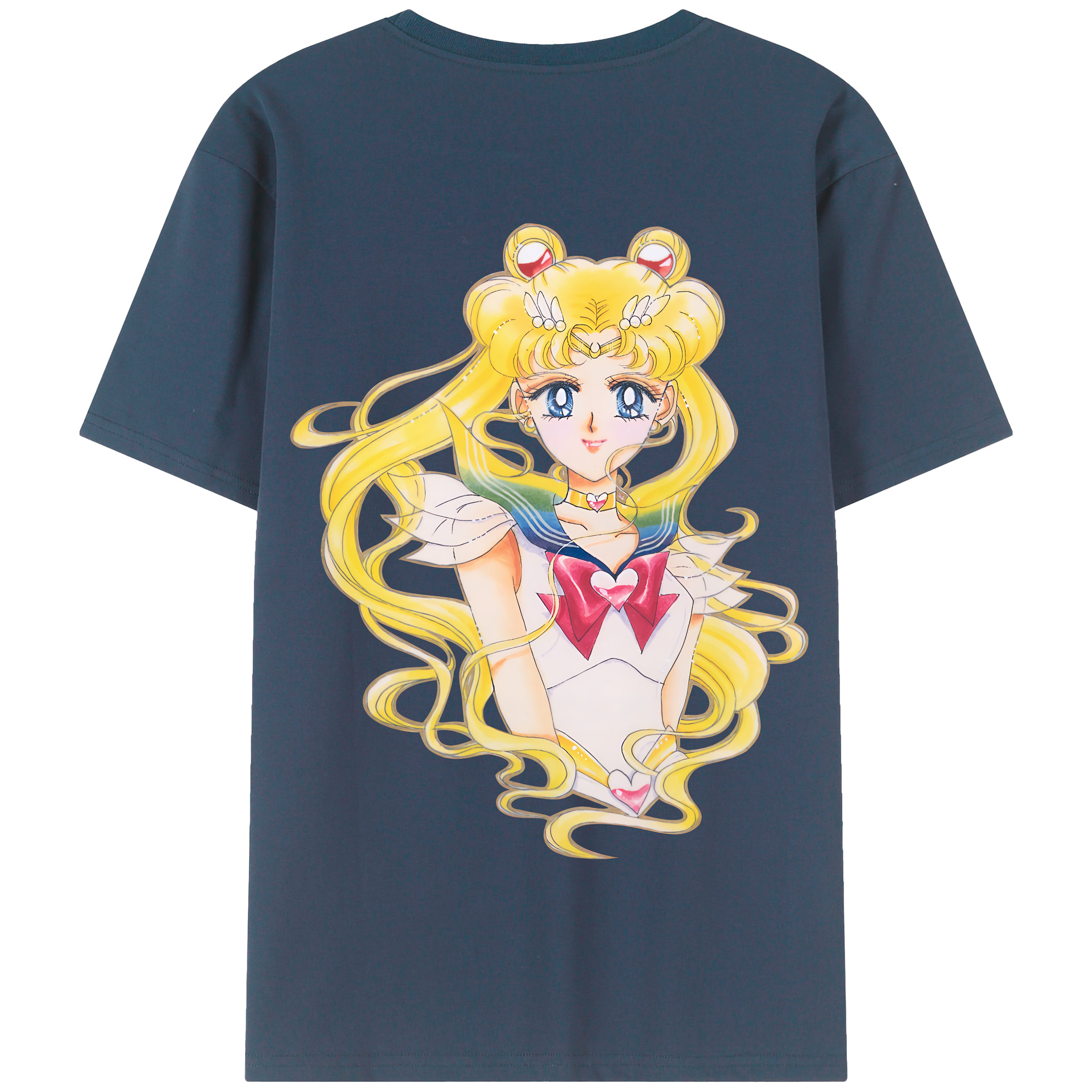 （画像用） 美少女戦士セーラームーン 月野 うさぎ つきの うさぎ Sailor Moon Tsukino Usagi 綿100％半袖Tシャツ（背面プリント）