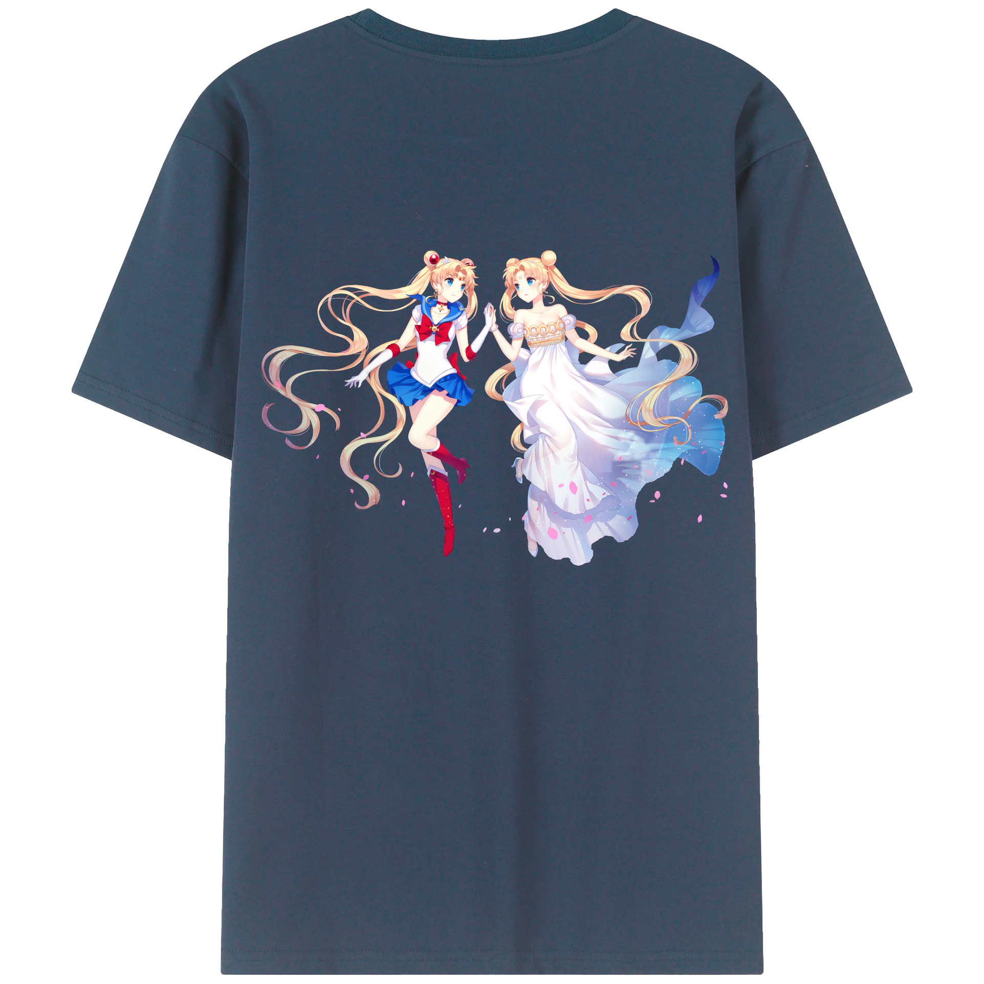 （画像用） 美少女戦士セーラームーン 月野 うさぎ つきの うさぎ Sailor Moon Tsukino Usagi 綿100％半袖Tシャツ（背面プリント）