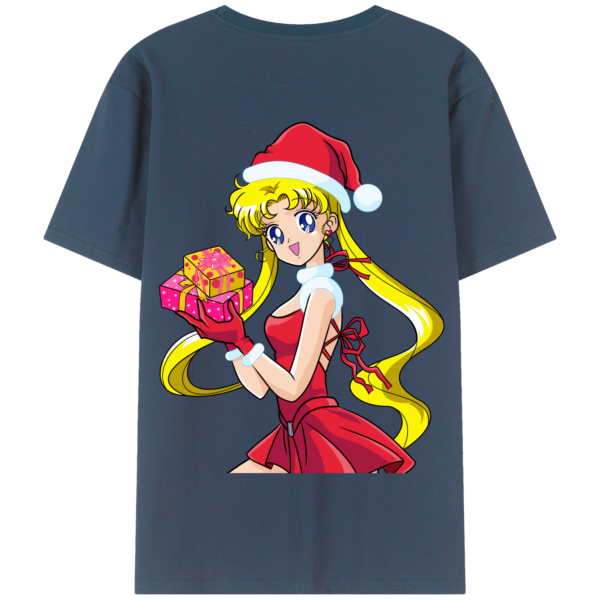 （画像用） 美少女戦士セーラームーン 月野 うさぎ つきの うさぎ Sailor Moon Tsukino Usagi 綿100％半袖Tシャツ（背面プリント）
