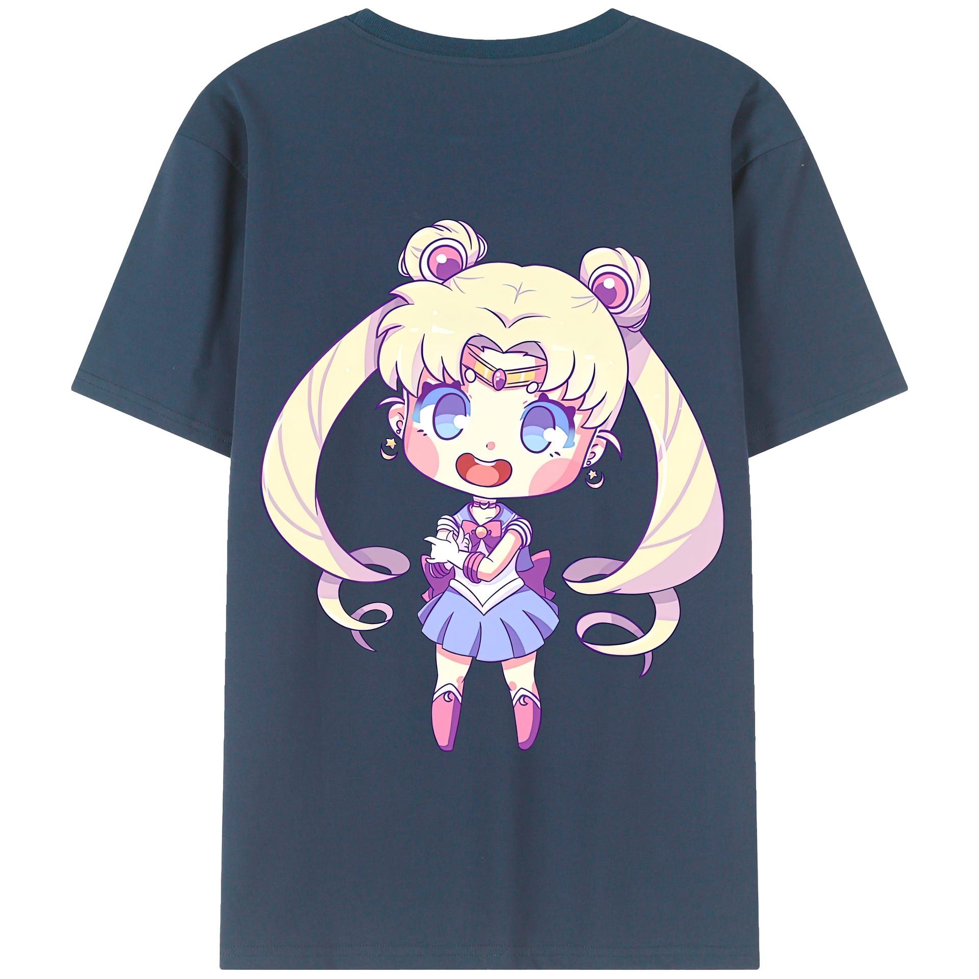 （画像用） 美少女戦士セーラームーン 月野 うさぎ つきの うさぎ Sailor Moon Tsukino Usagi 綿100％半袖Tシャツ（背面プリント）