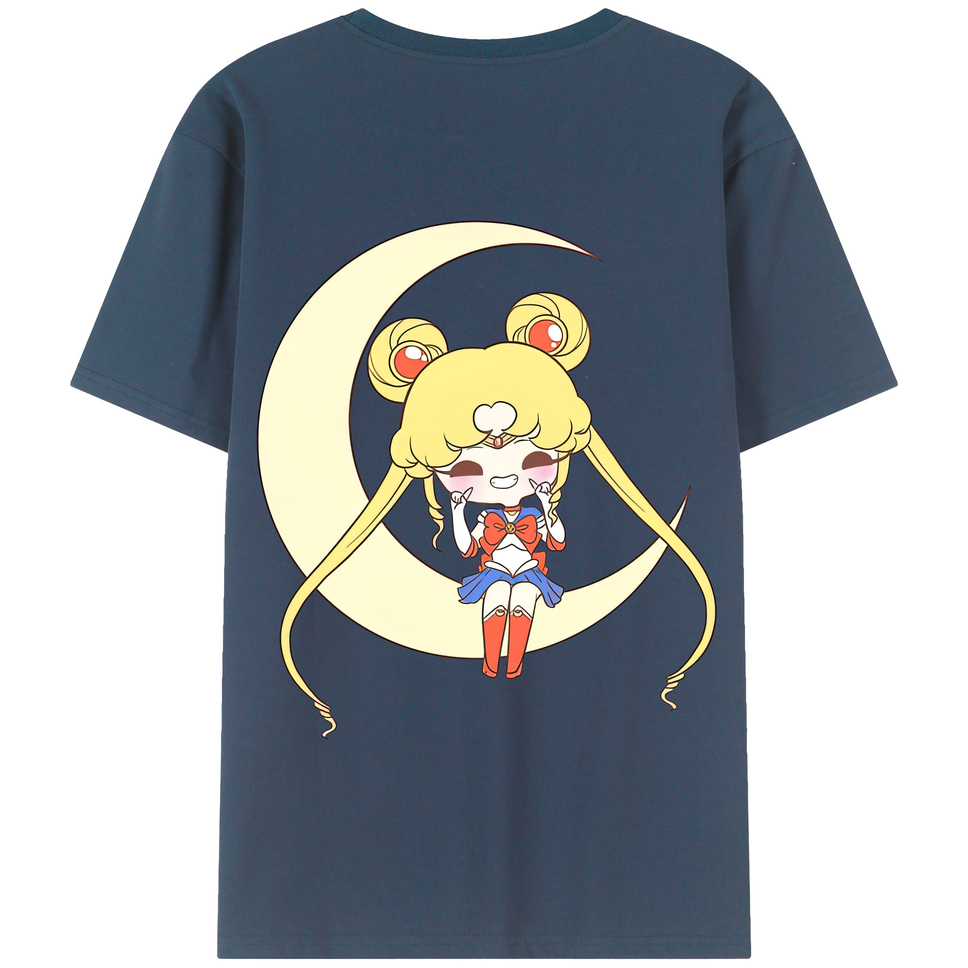 （画像用） 美少女戦士セーラームーン 月野 うさぎ つきの うさぎ Sailor Moon Tsukino Usagi 綿100％半袖Tシャツ（背面プリント）