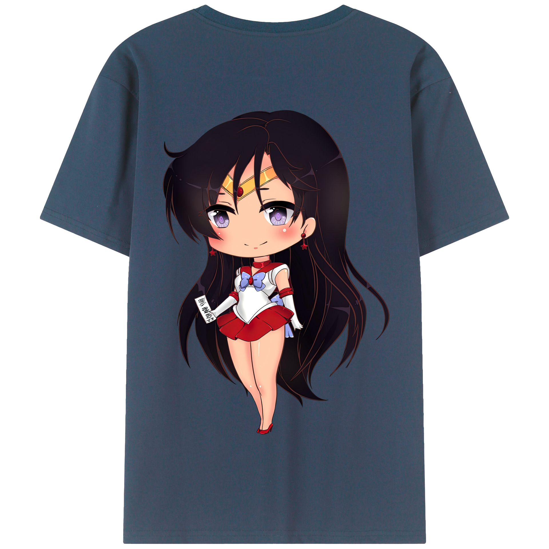（画像用） 美少女戦士セーラームーン 火野レイ ひの レイ Sailor Moon Hino Rei （セーラーマーズ,Sailor Mars） 綿100％半袖Tシャツ（背面プリント）