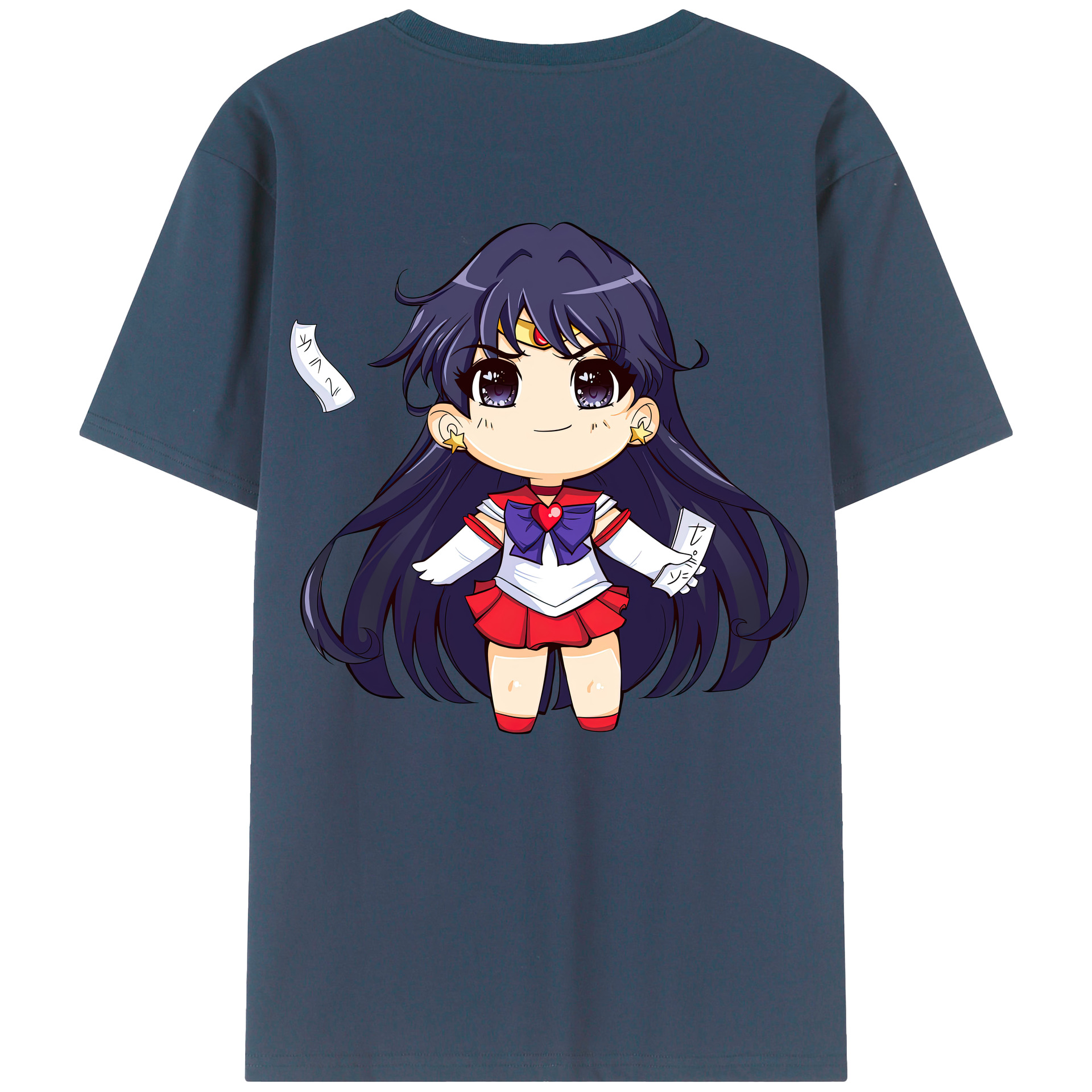 （画像用） 美少女戦士セーラームーン 火野レイ ひの レイ Sailor Moon Hino Rei （セーラーマーズ,Sailor Mars） 綿100％半袖Tシャツ（背面プリント）