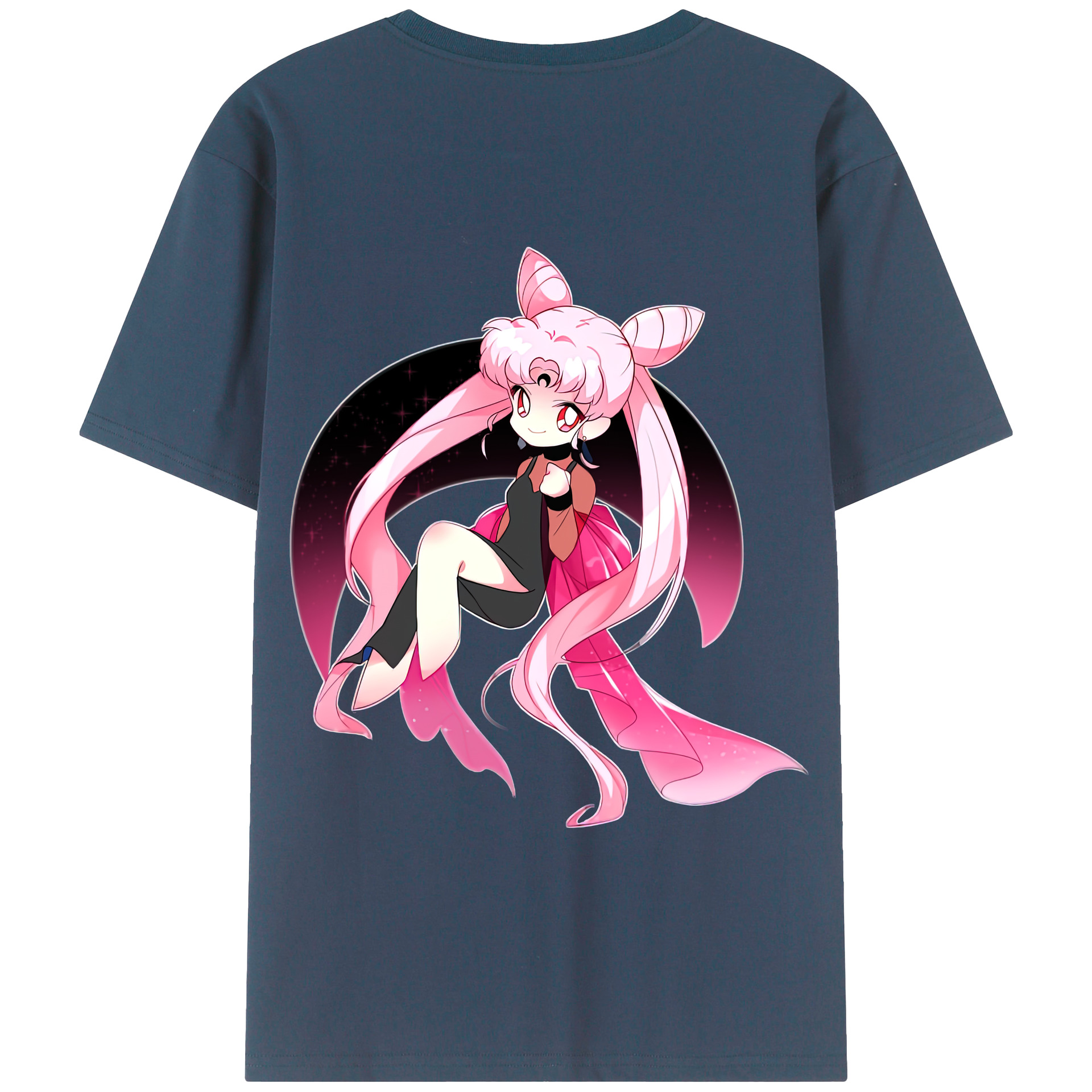 （画像用） 美少女戦士セーラームーン ちびうさ Sailor Moon Chibiusa Tsukino Usagi Small Lady Serenity 綿100％半袖Tシャツ（背面プリント）
