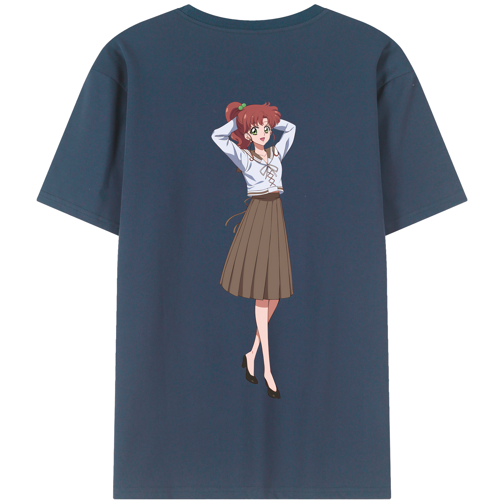 （画像用） 美少女戦士セーラームーン 木野 まこと きの まこと Sailor Moon Kino Makoto （セーラージュピター；Sailor Jupiter） 綿100％半袖Tシャツ（背面プリント）