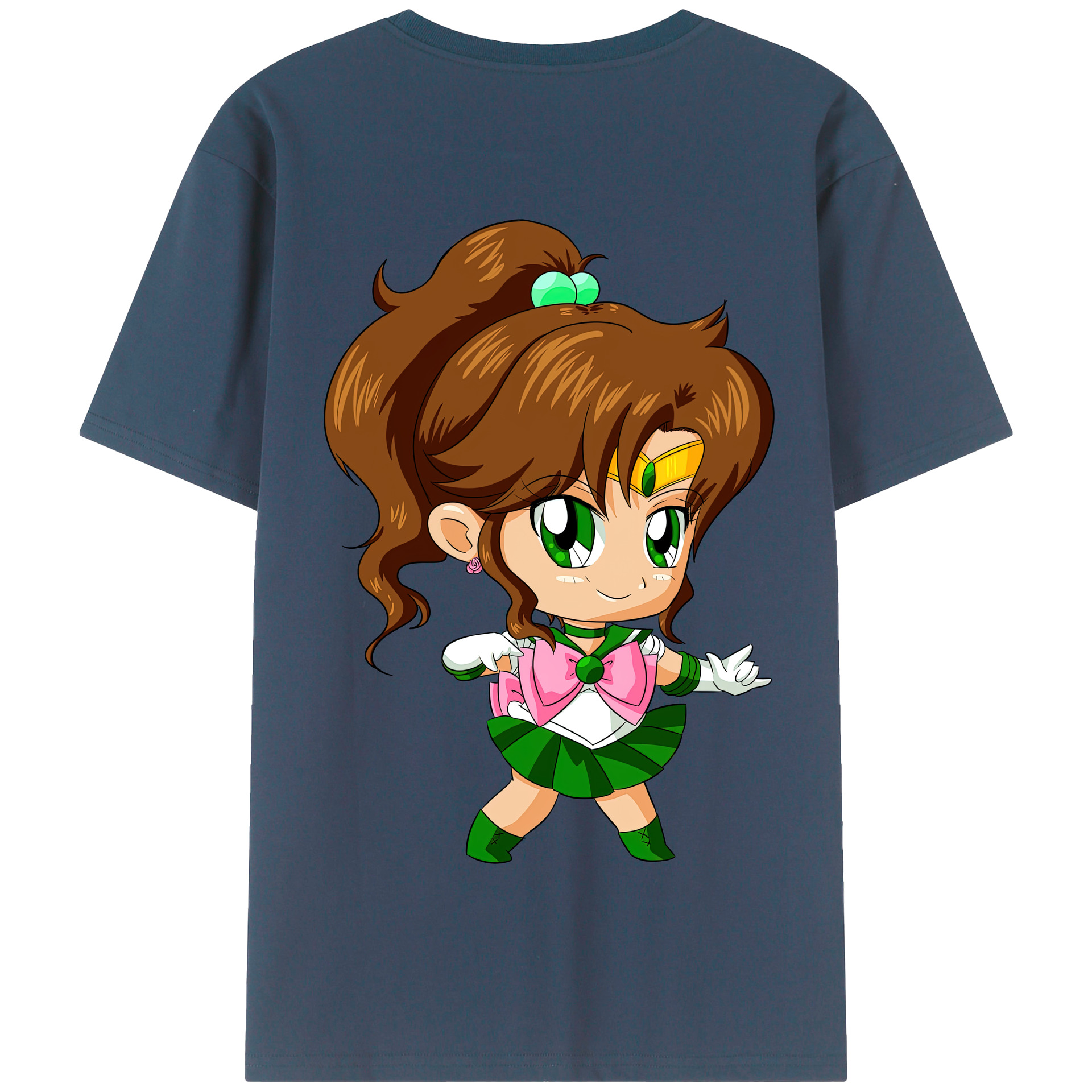 （画像用） 美少女戦士セーラームーン 木野 まこと きの まこと Sailor Moon Kino Makoto （セーラージュピター；Sailor Jupiter） 綿100％半袖Tシャツ（背面プリント）