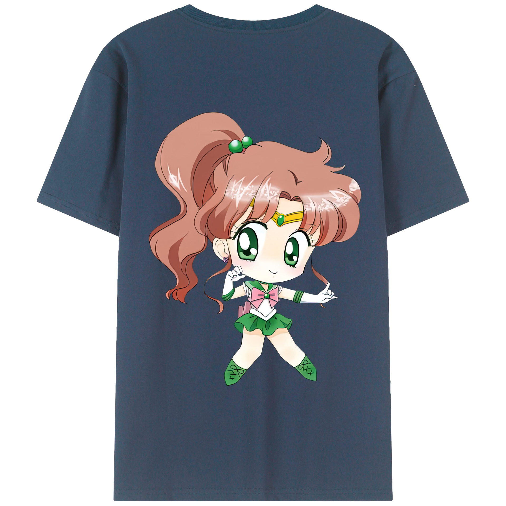 （画像用） 美少女戦士セーラームーン 木野 まこと きの まこと Sailor Moon Kino Makoto （セーラージュピター；Sailor Jupiter） 綿100％半袖Tシャツ（背面プリント）