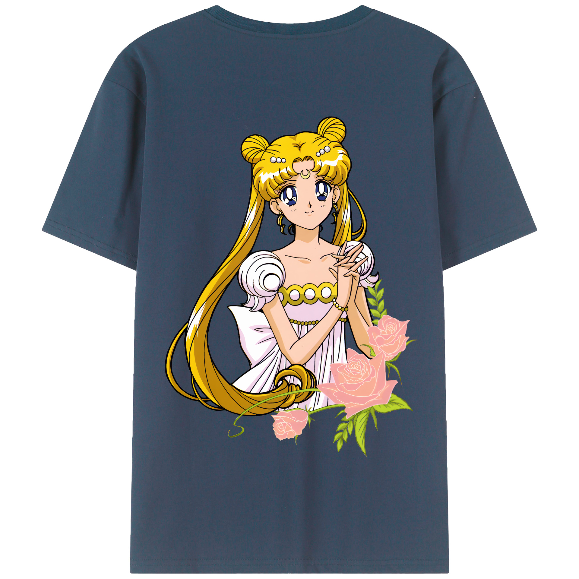 （画像用） 美少女戦士セーラームーン 愛野 美奈子 あいの みなこ Sailor Moon Aino Minako 綿100％半袖Tシャツ（背面プリント）