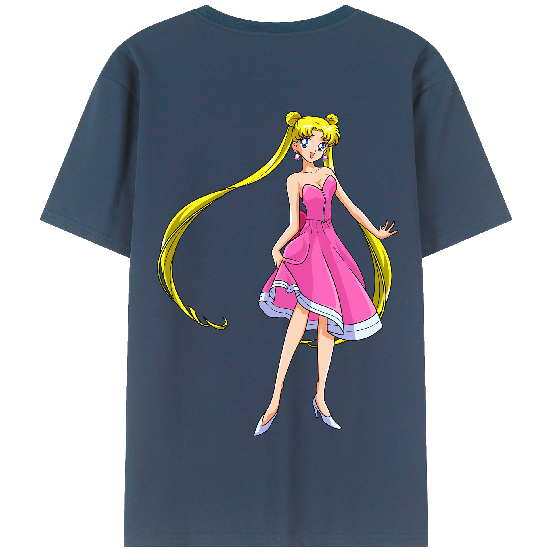 （画像用） 美少女戦士セーラームーン 愛野 美奈子 あいの みなこ Sailor Moon Aino Minako 綿100％半袖Tシャツ（背面プリント）
