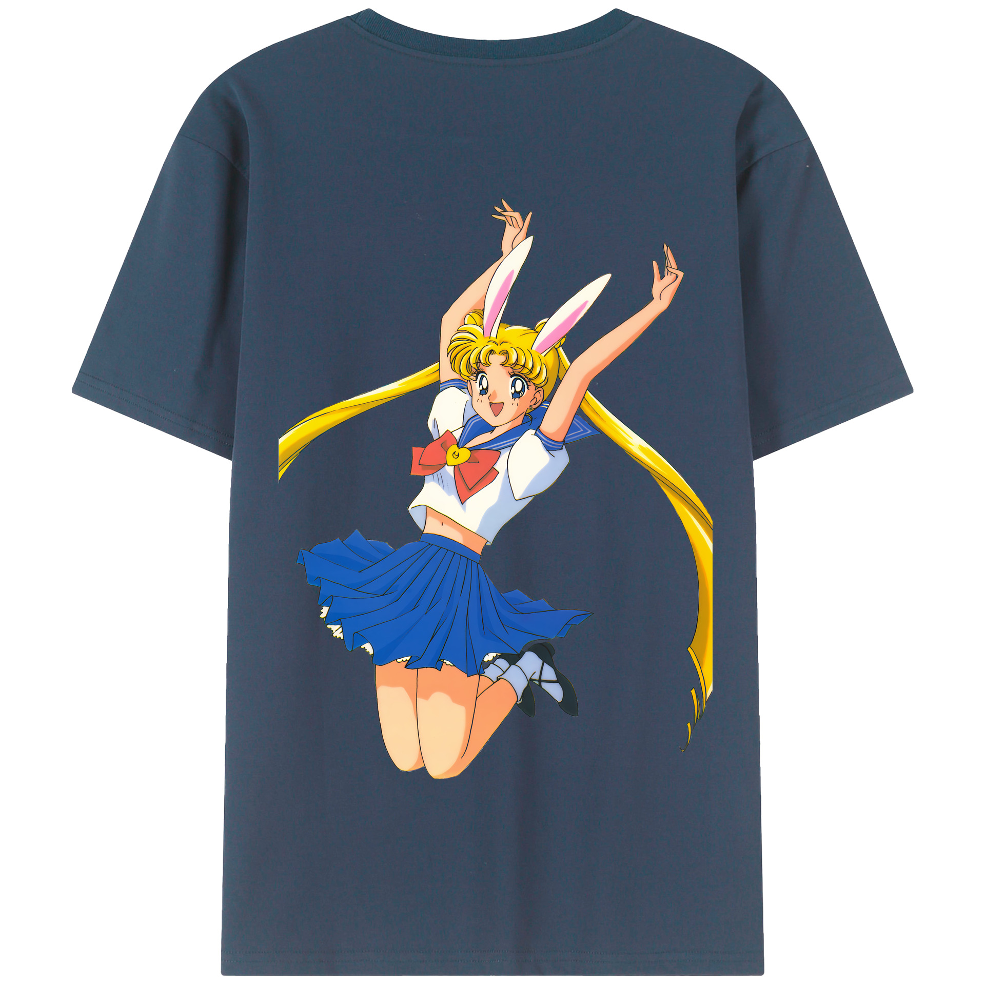 （画像用） 美少女戦士セーラームーン 愛野 美奈子 あいの みなこ Sailor Moon Aino Minako 綿100％半袖Tシャツ（背面プリント）