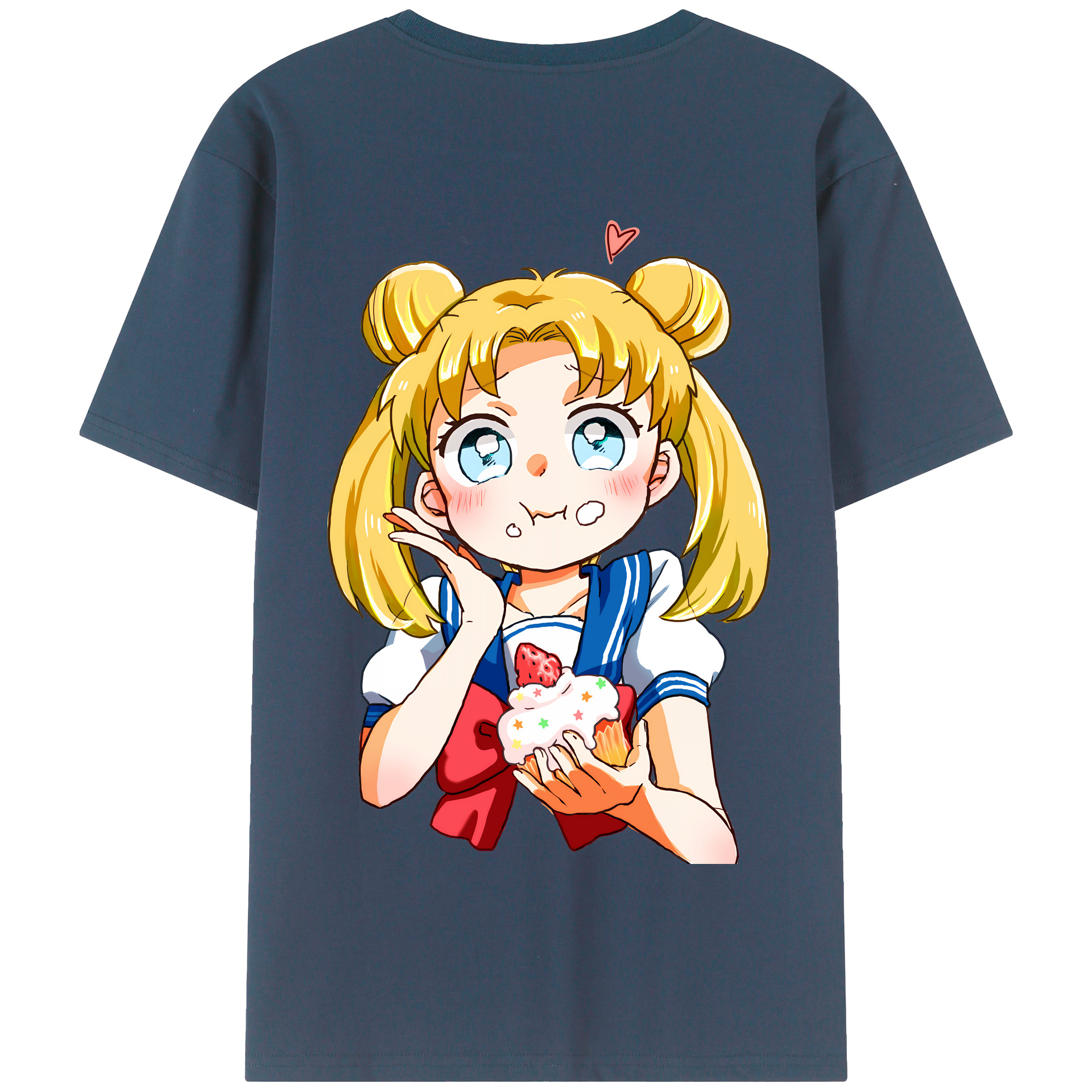 （画像用） 美少女戦士セーラームーン 愛野 美奈子 あいの みなこ Sailor Moon Aino Minako 綿100％半袖Tシャツ（背面プリント）