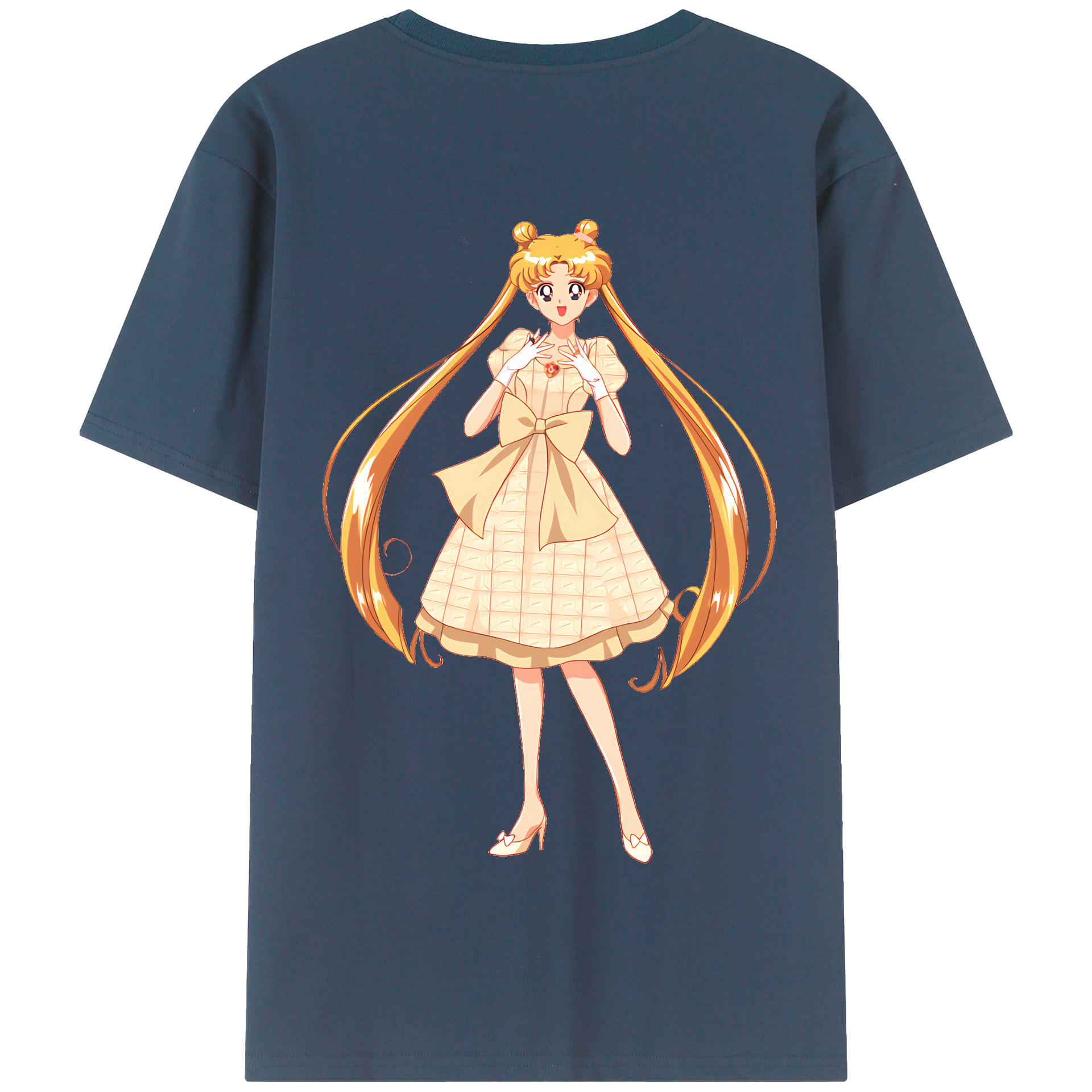 （画像用） 美少女戦士セーラームーン 愛野 美奈子 あいの みなこ Sailor Moon Aino Minako 綿100％半袖Tシャツ（背面プリント）