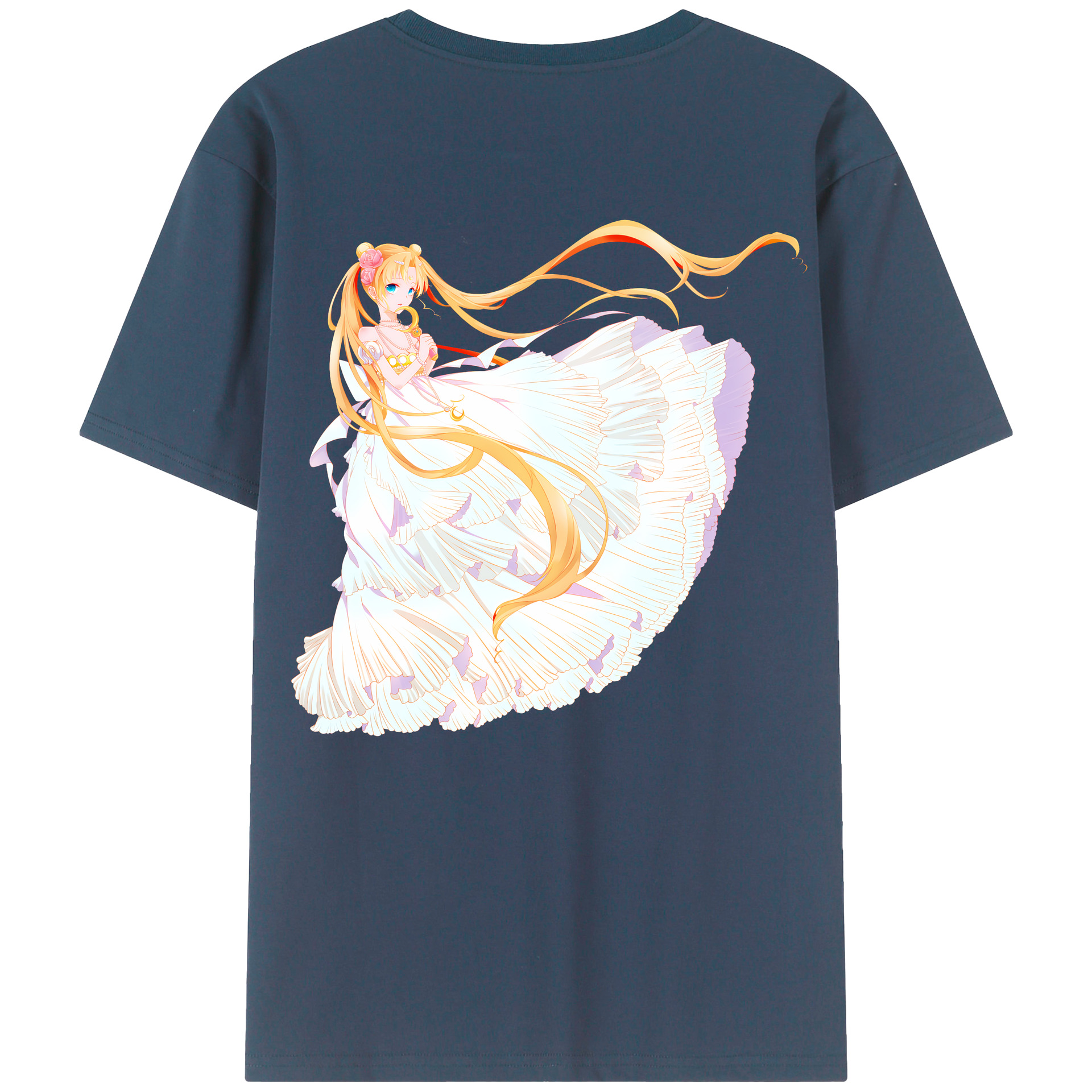 （画像用） 美少女戦士セーラームーン 愛野 美奈子 あいの みなこ Sailor Moon Aino Minako 綿100％半袖Tシャツ（背面プリント）
