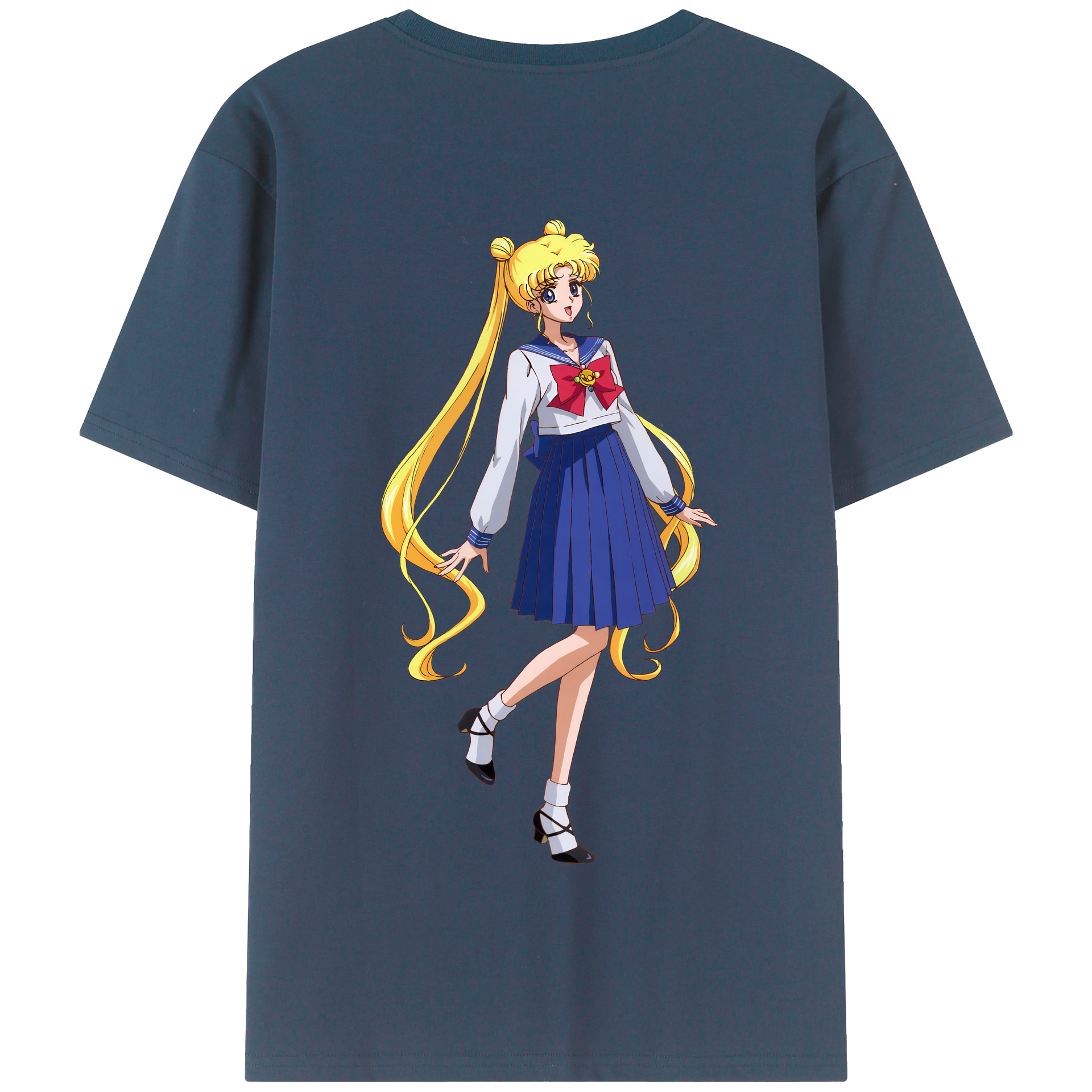 （画像用） 美少女戦士セーラームーン 愛野 美奈子 あいの みなこ Sailor Moon Aino Minako 綿100％半袖Tシャツ（背面プリント）