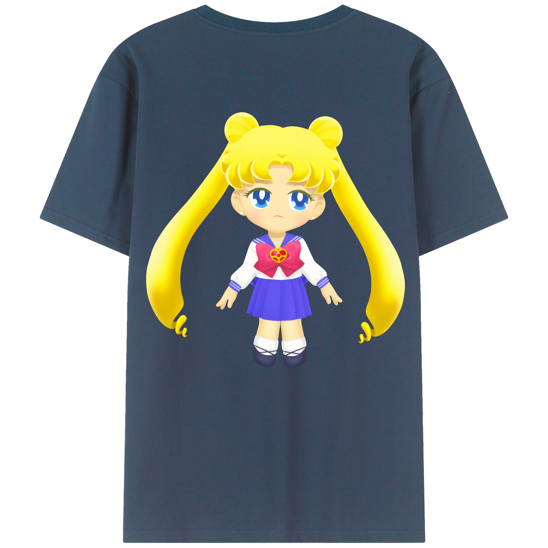 （画像用） 美少女戦士セーラームーン 愛野 美奈子 あいの みなこ Sailor Moon Aino Minako 綿100％半袖Tシャツ（背面プリント）