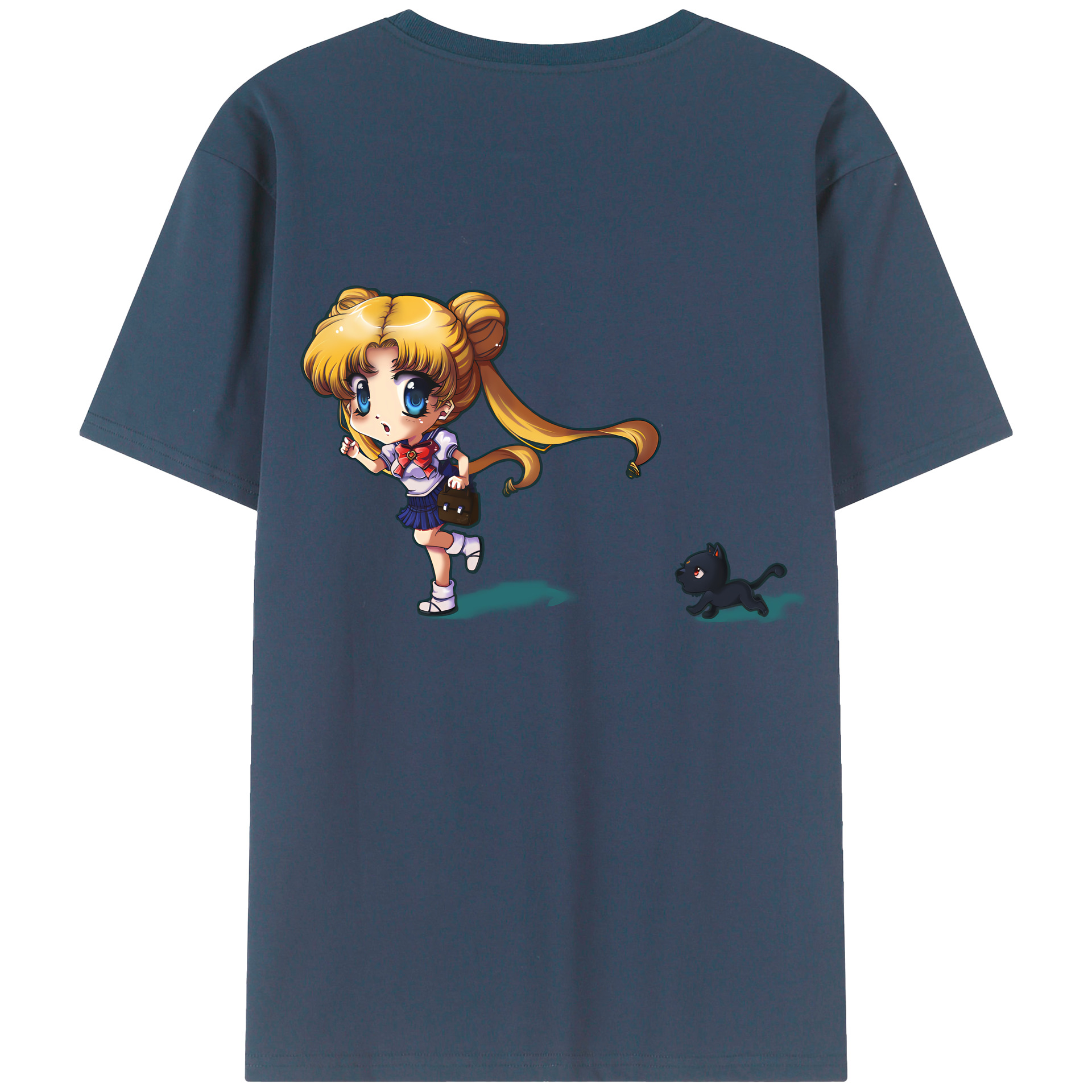 （画像用） 美少女戦士セーラームーン 愛野 美奈子 あいの みなこ Sailor Moon Aino Minako 綿100％半袖Tシャツ（背面プリント）