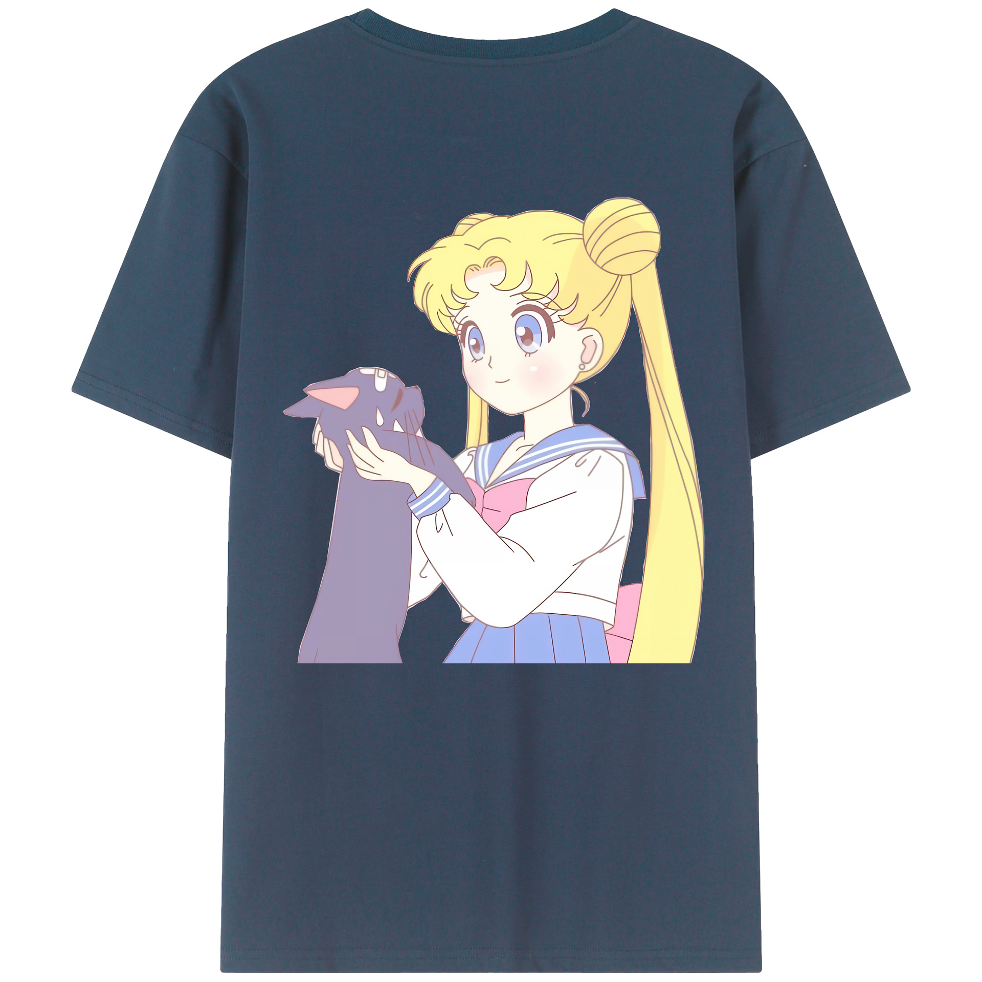 （画像用） 美少女戦士セーラームーン 愛野 美奈子 あいの みなこ Sailor Moon Aino Minako 綿100％半袖Tシャツ（背面プリント）