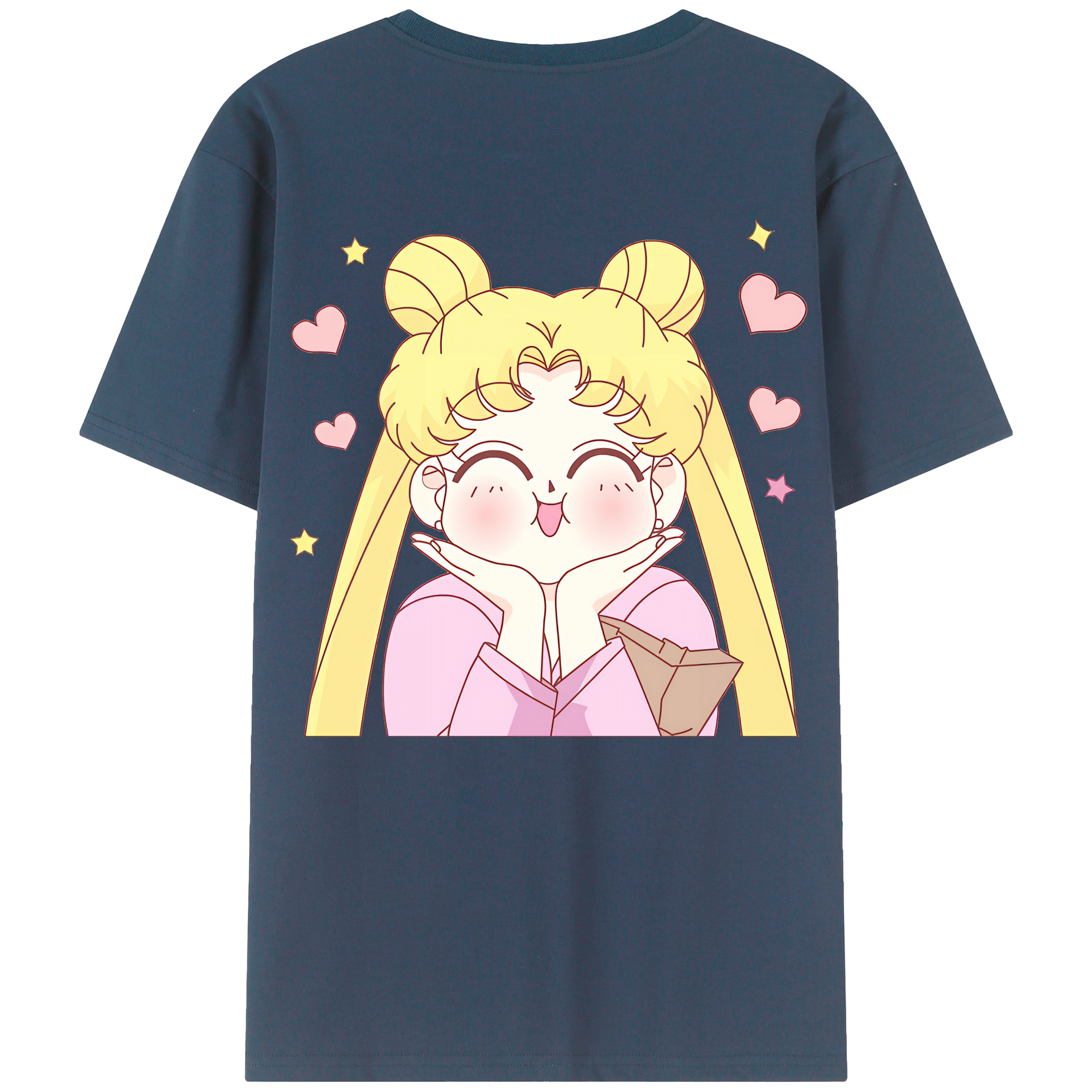 （画像用） 美少女戦士セーラームーン 愛野 美奈子 あいの みなこ Sailor Moon Aino Minako 綿100％半袖Tシャツ（背面プリント）