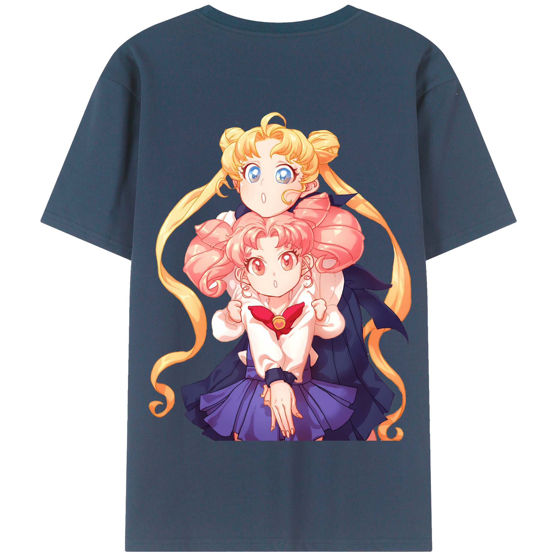 （画像用） 美少女戦士セーラームーン 愛野 美奈子 あいの みなこ Sailor Moon Aino Minako 綿100％半袖Tシャツ（背面プリント）