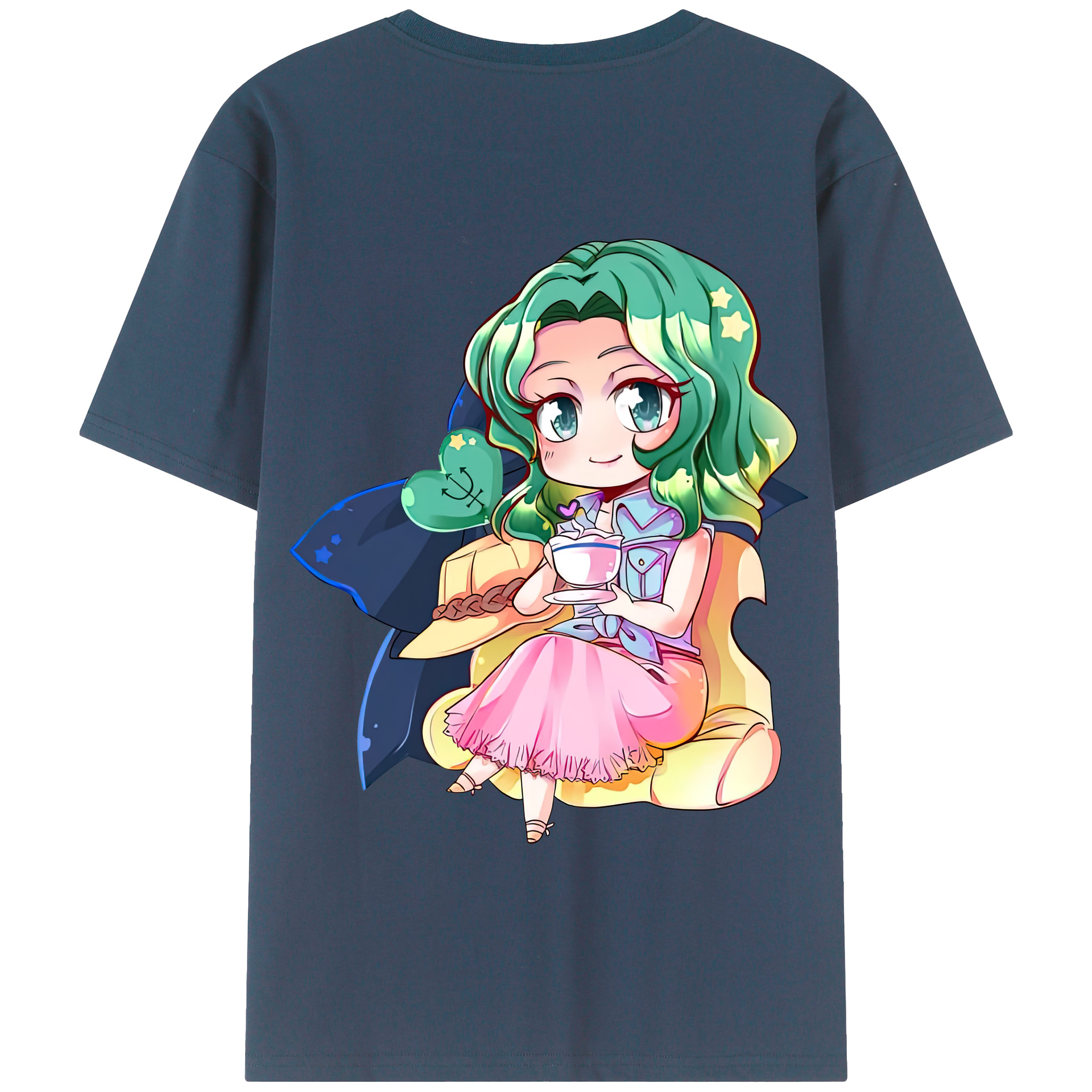 （画像用） 美少女戦士セーラームーン 海王 みちる（かいおう みちる） Sailor Moon Kaiou Michiru 綿100％半袖Tシャツ（背面プリント）