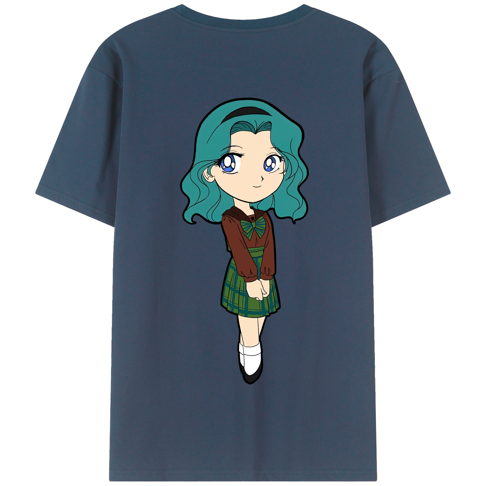 （画像用） 美少女戦士セーラームーン 海王 みちる（かいおう みちる） Sailor Moon Kaiou Michiru 綿100％半袖Tシャツ（背面プリント）