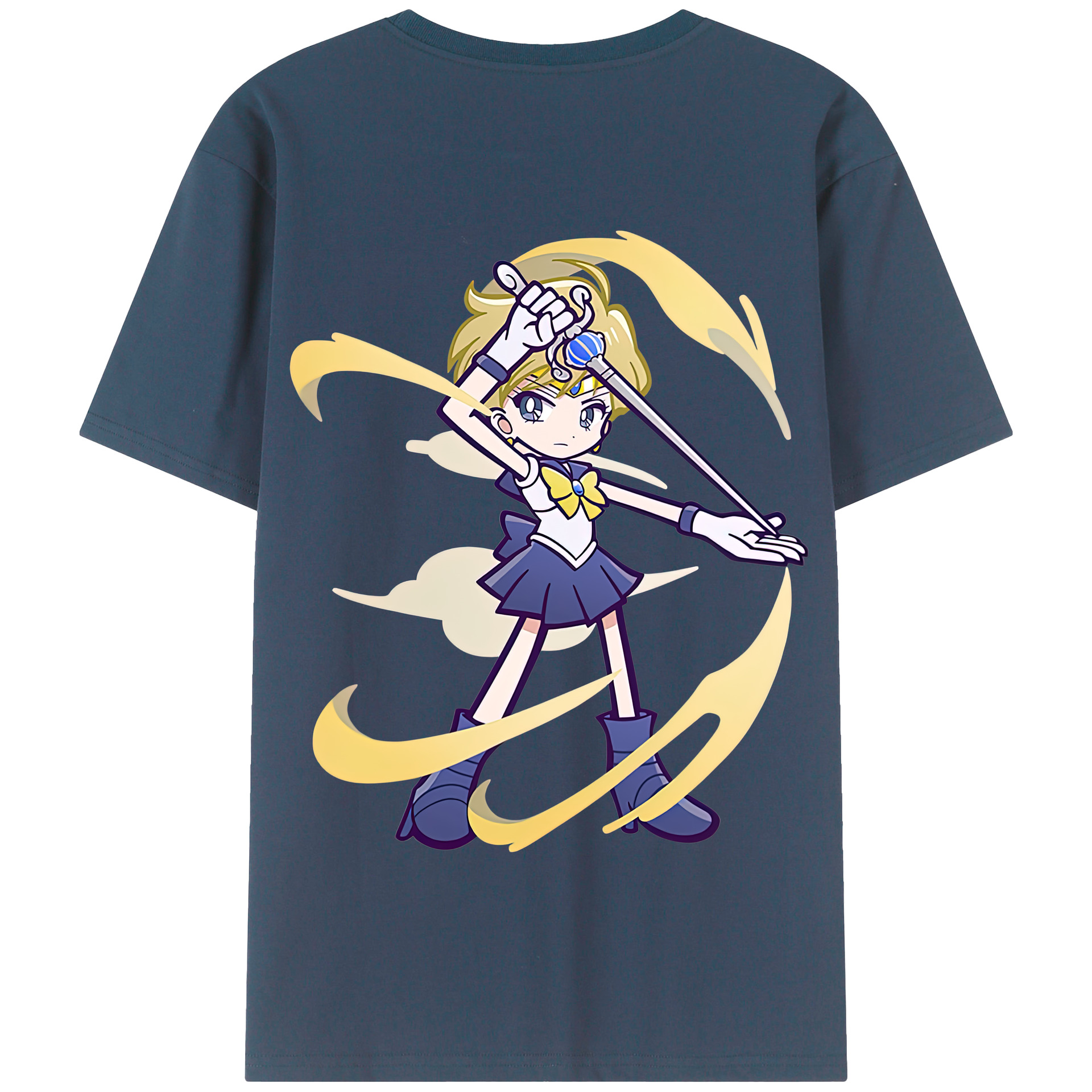 （画像用） 美少女戦士セーラームーン 天王はるか Sailor Moon Tenoh Haruka 綿100％半袖Tシャツ（背面プリント）
