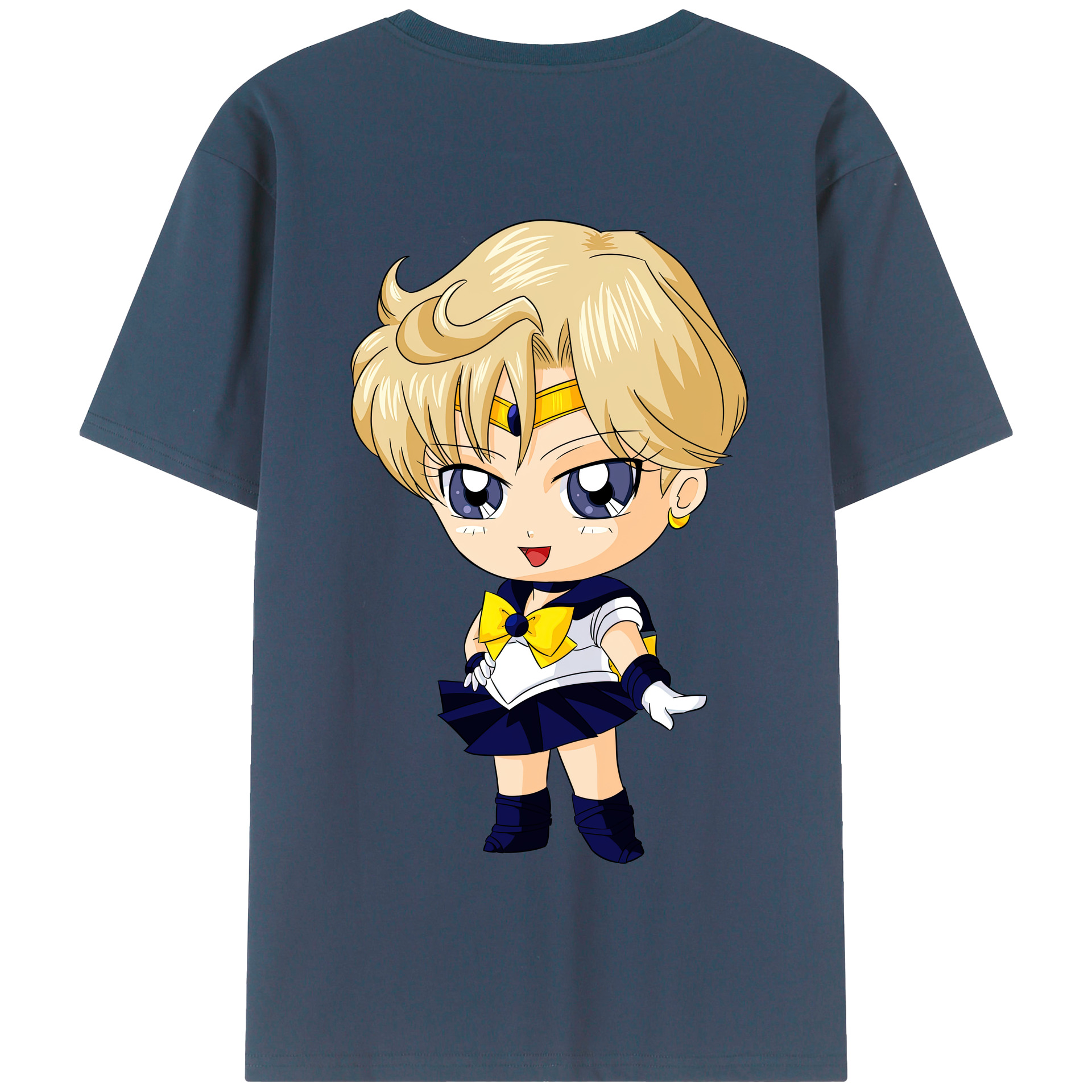 （画像用） 美少女戦士セーラームーン 天王はるか Sailor Moon Tenoh Haruka 綿100％半袖Tシャツ（背面プリント）