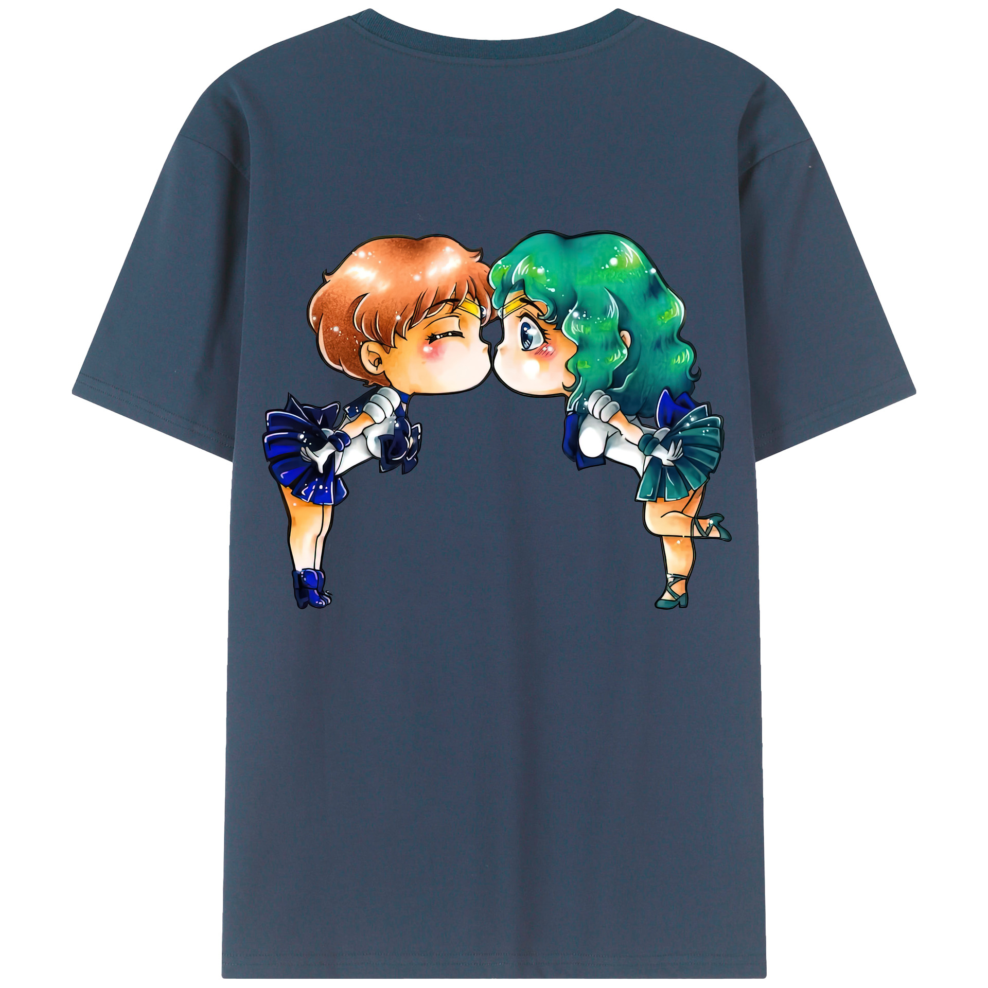 （画像用） 美少女戦士セーラームーン 天王はるか Sailor Moon Tenoh Haruka 綿100％半袖Tシャツ（背面プリント）