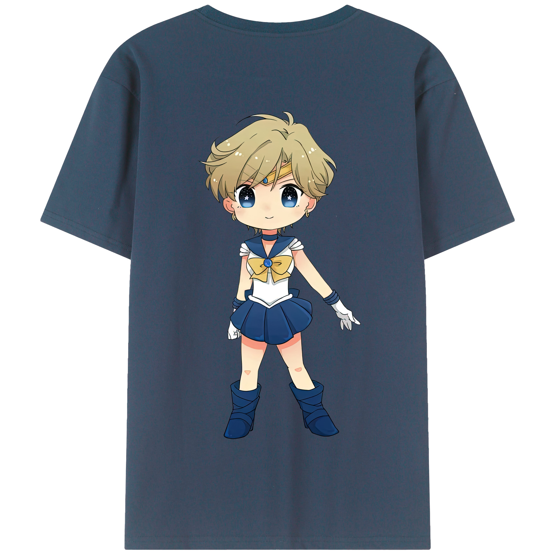 （画像用） 美少女戦士セーラームーン 天王はるか Sailor Moon Tenoh Haruka 綿100％半袖Tシャツ（背面プリント）