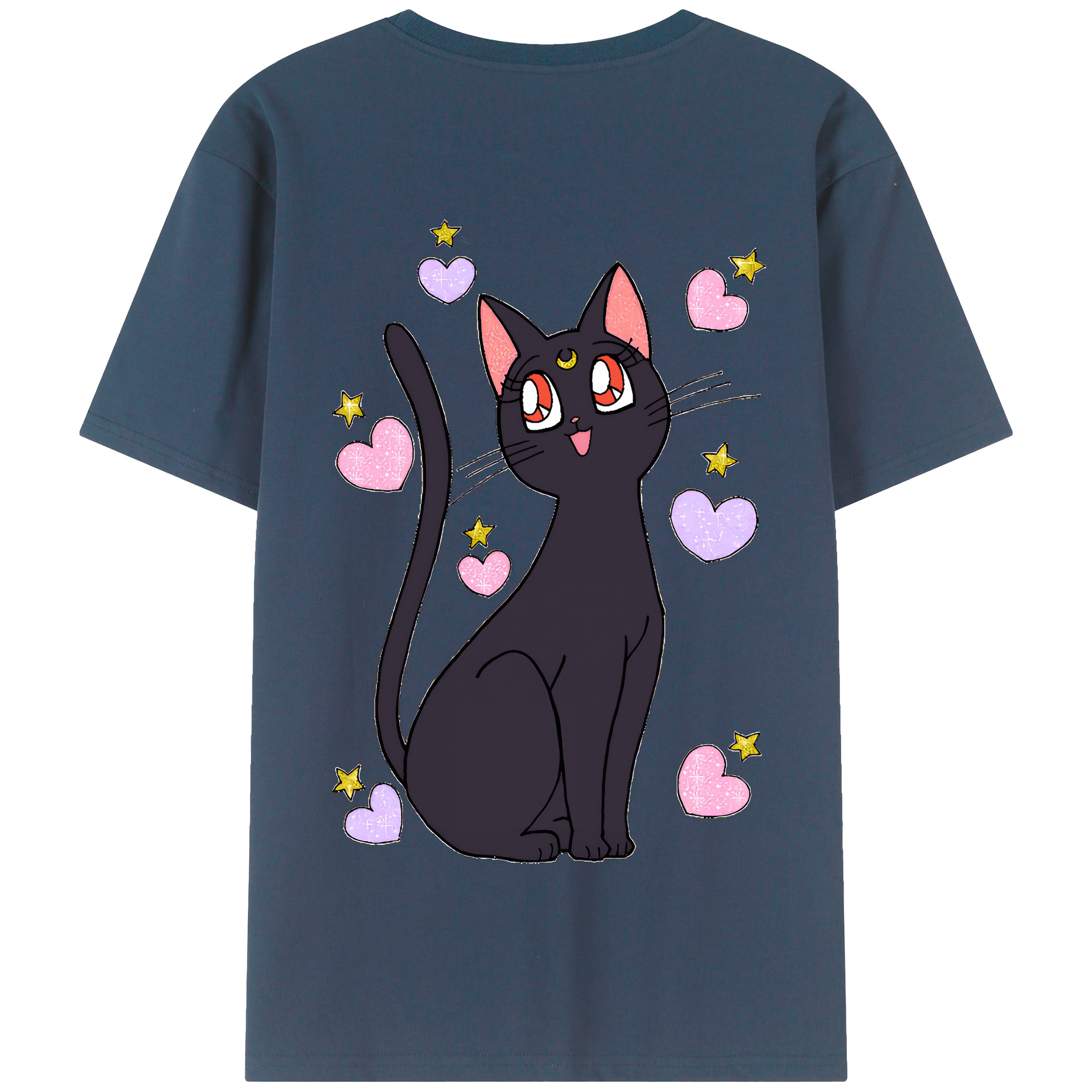 （画像用） 美少女戦士セーラームーン Sailor Moon 綿100％半袖Tシャツ（背面プリント）