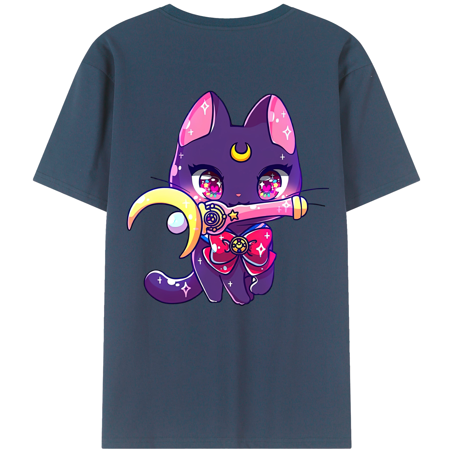 （画像用） 美少女戦士セーラームーン Sailor Moon 綿100％半袖Tシャツ（背面プリント）