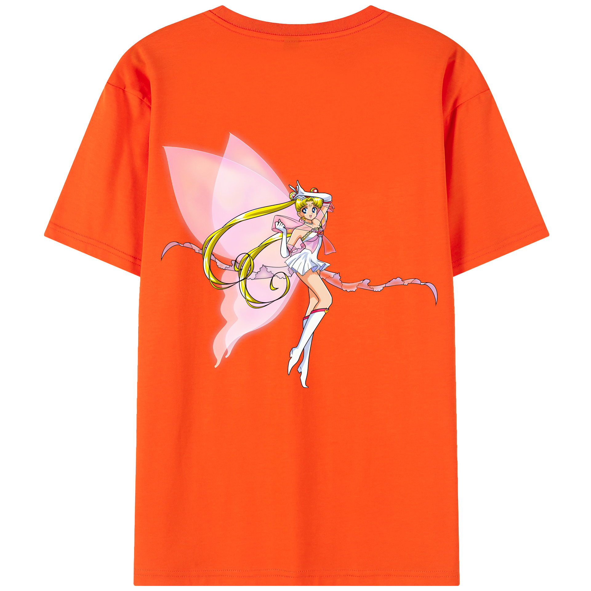 （画像用） 美少女戦士セーラームーン 月野 うさぎ つきの うさぎ Sailor Moon Tsukino Usagi 綿100％半袖Tシャツ（背面プリント）