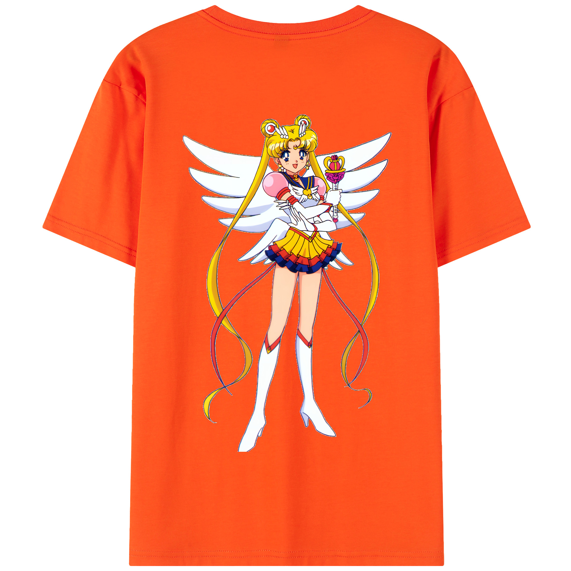 （画像用） 美少女戦士セーラームーン 月野 うさぎ つきの うさぎ Sailor Moon Tsukino Usagi 綿100％半袖Tシャツ（背面プリント）