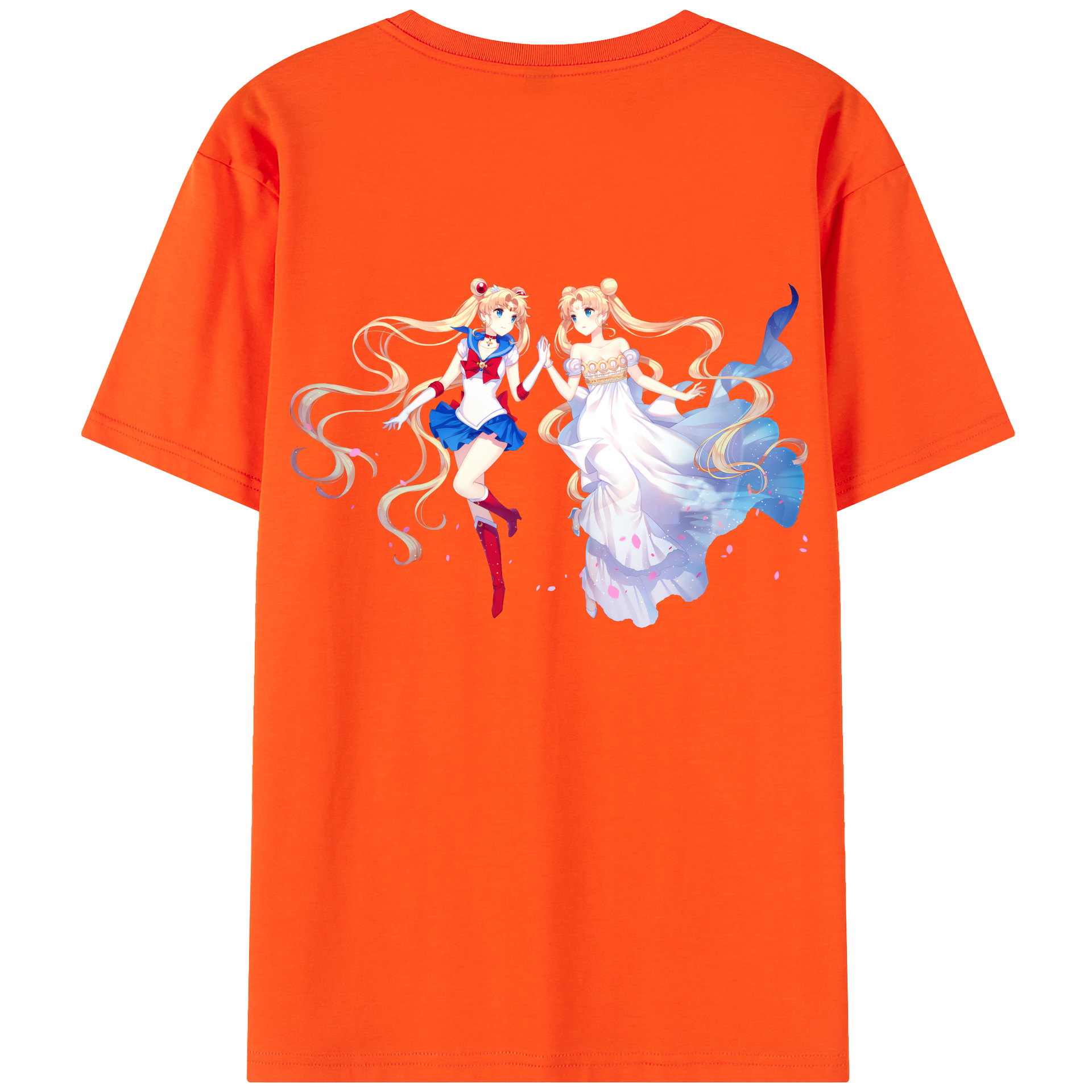 （画像用） 美少女戦士セーラームーン 月野 うさぎ つきの うさぎ Sailor Moon Tsukino Usagi 綿100％半袖Tシャツ（背面プリント）