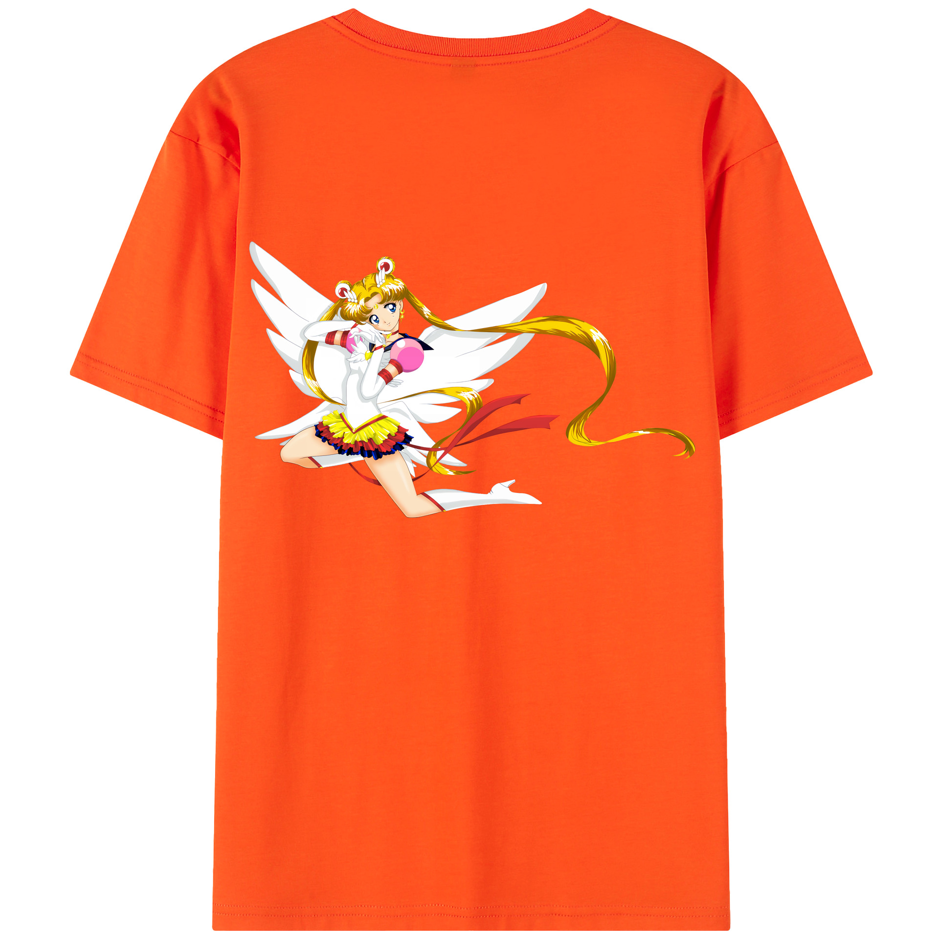 （画像用） 美少女戦士セーラームーン 月野 うさぎ つきの うさぎ Sailor Moon Tsukino Usagi 綿100％半袖Tシャツ（背面プリント）