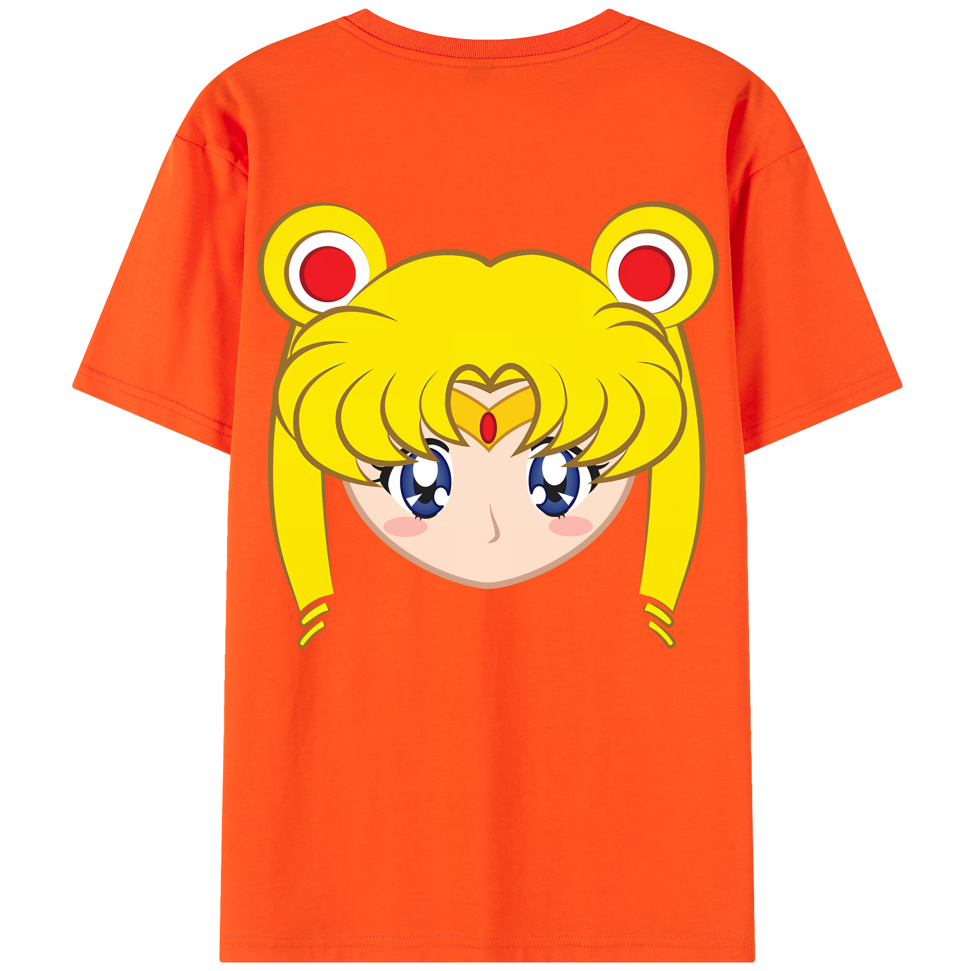 （画像用） 美少女戦士セーラームーン 月野 うさぎ つきの うさぎ Sailor Moon Tsukino Usagi 綿100％半袖Tシャツ（背面プリント）
