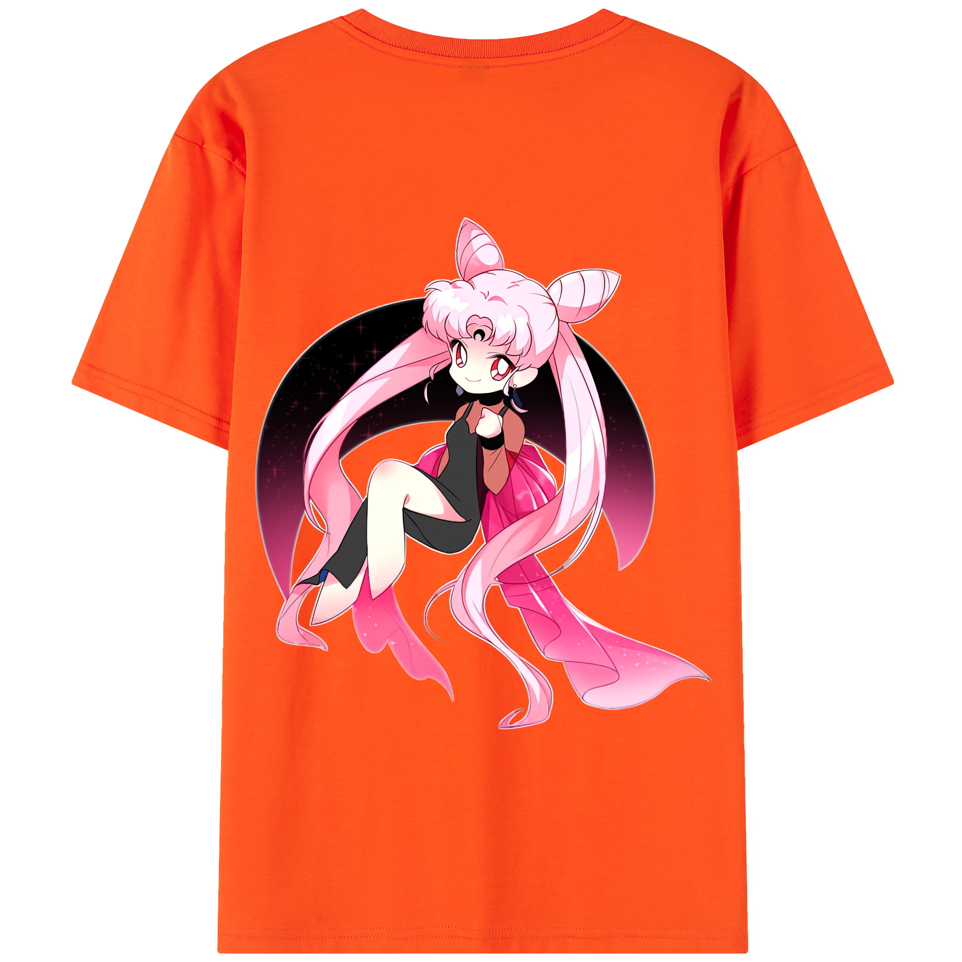 （画像用） 美少女戦士セーラームーン ちびうさ Sailor Moon Chibiusa Tsukino Usagi Small Lady Serenity 綿100％半袖Tシャツ（背面プリント）