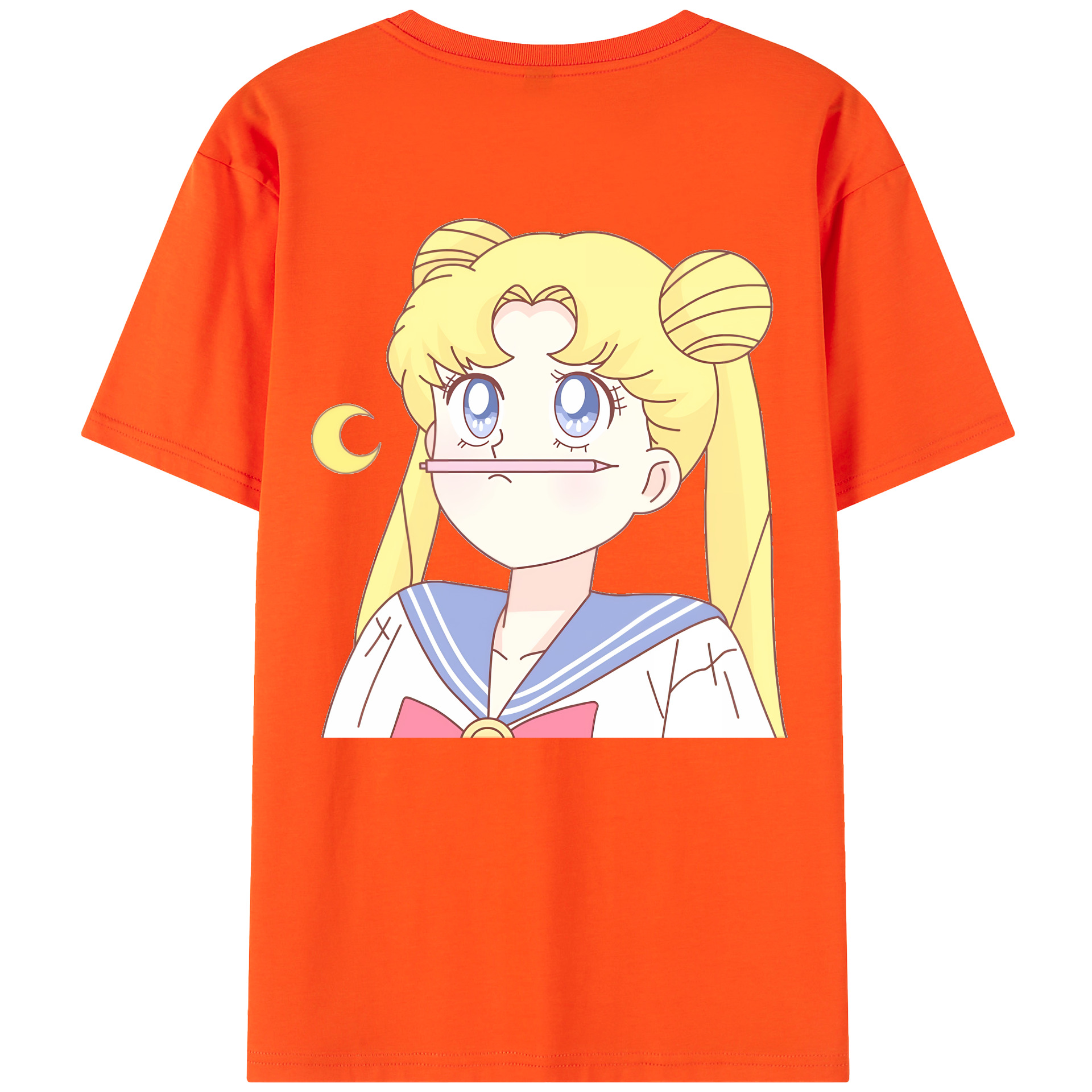（画像用） 美少女戦士セーラームーン 愛野 美奈子 あいの みなこ Sailor Moon Aino Minako 綿100％半袖Tシャツ（背面プリント）