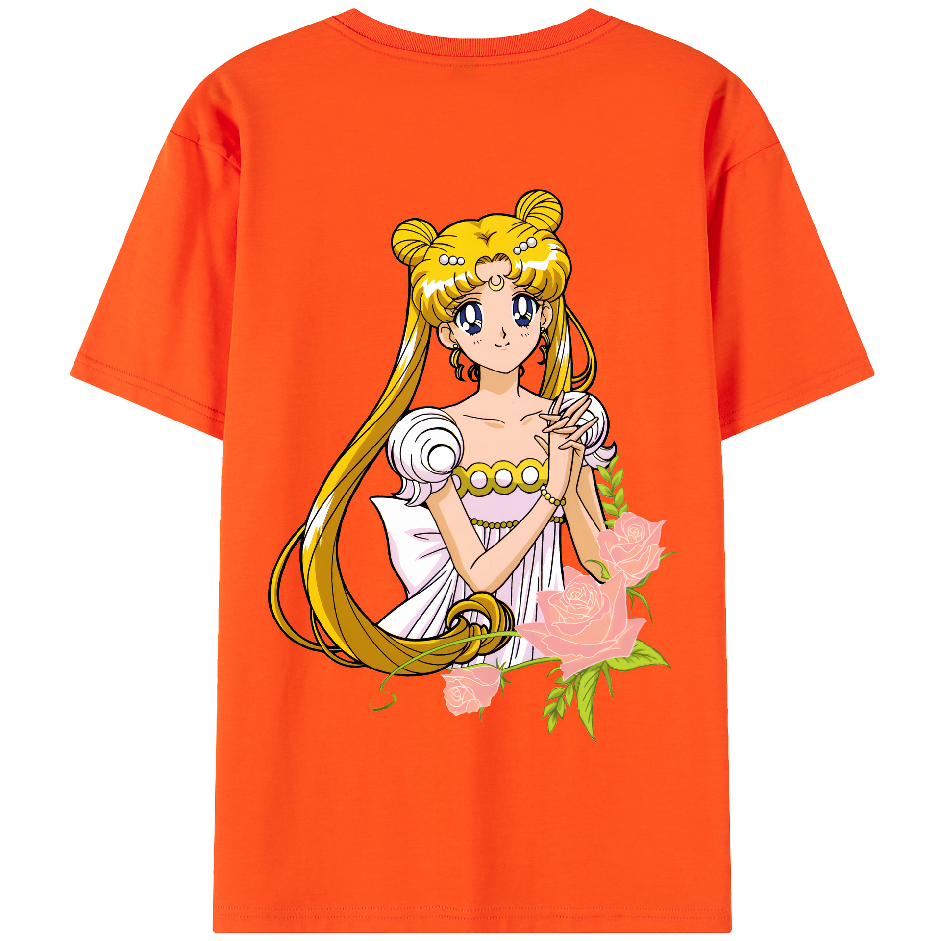 （画像用） 美少女戦士セーラームーン 愛野 美奈子 あいの みなこ Sailor Moon Aino Minako 綿100％半袖Tシャツ（背面プリント）