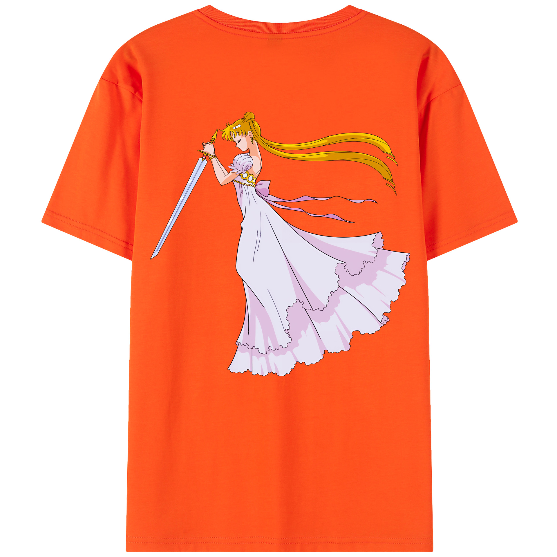 （画像用） 美少女戦士セーラームーン 愛野 美奈子 あいの みなこ Sailor Moon Aino Minako 綿100％半袖Tシャツ（背面プリント）