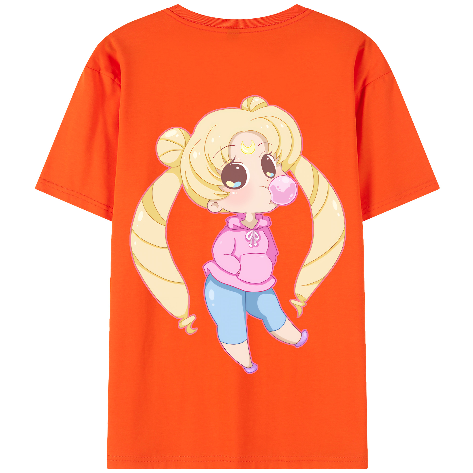 （画像用） 美少女戦士セーラームーン 愛野 美奈子 あいの みなこ Sailor Moon Aino Minako 綿100％半袖Tシャツ（背面プリント）