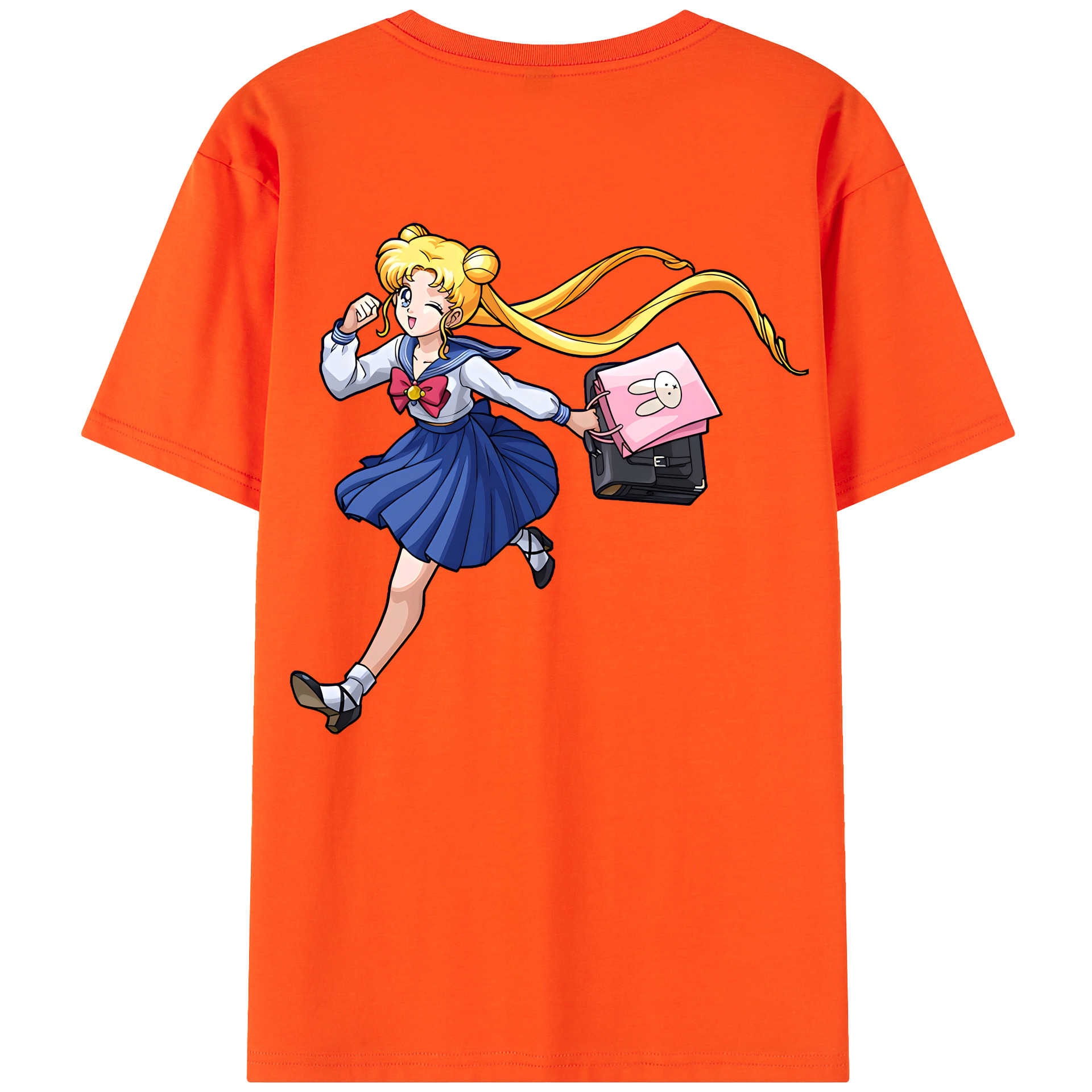 （画像用） 美少女戦士セーラームーン 愛野 美奈子 あいの みなこ Sailor Moon Aino Minako 綿100％半袖Tシャツ（背面プリント）