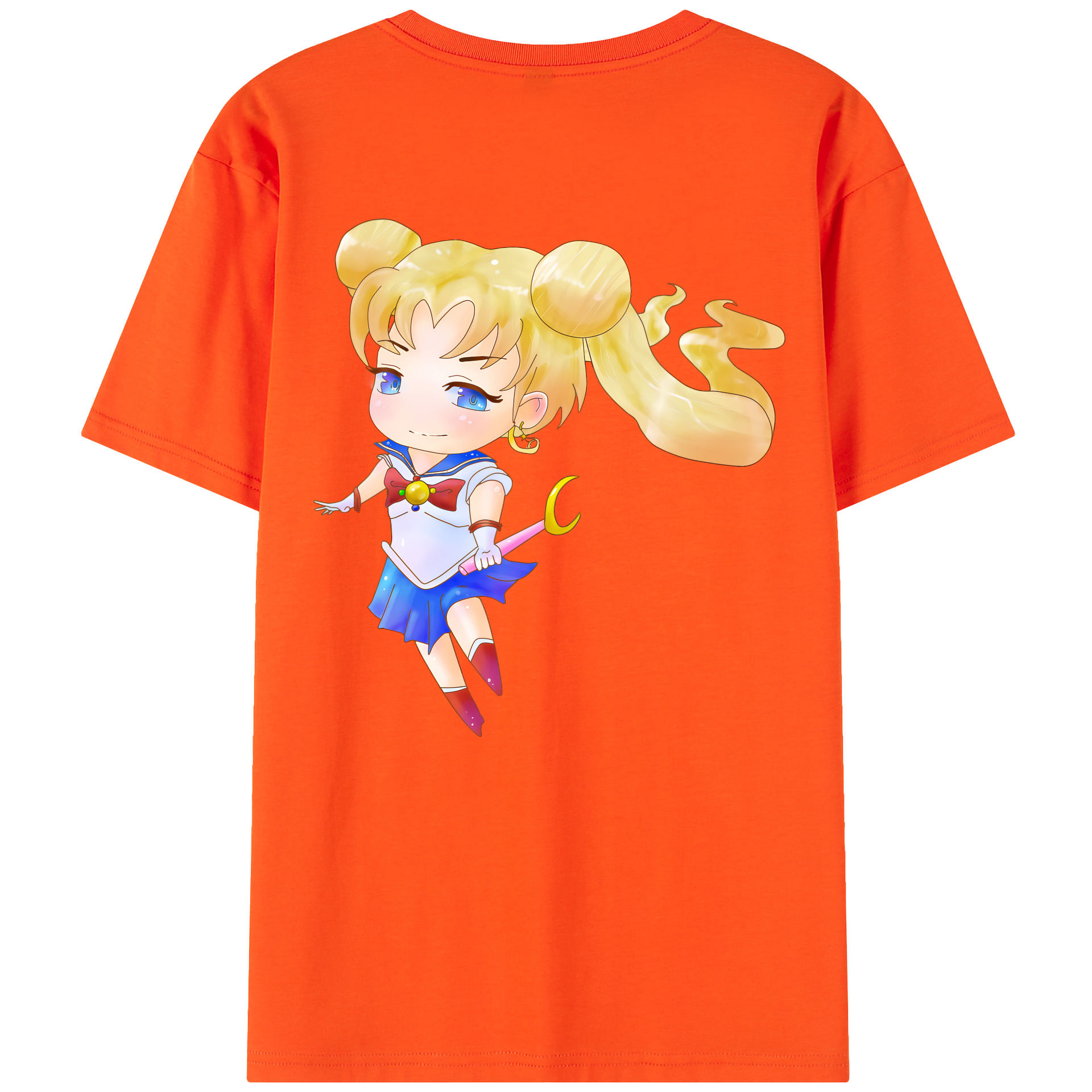 （画像用） 美少女戦士セーラームーン 愛野 美奈子 あいの みなこ Sailor Moon Aino Minako 綿100％半袖Tシャツ（背面プリント）